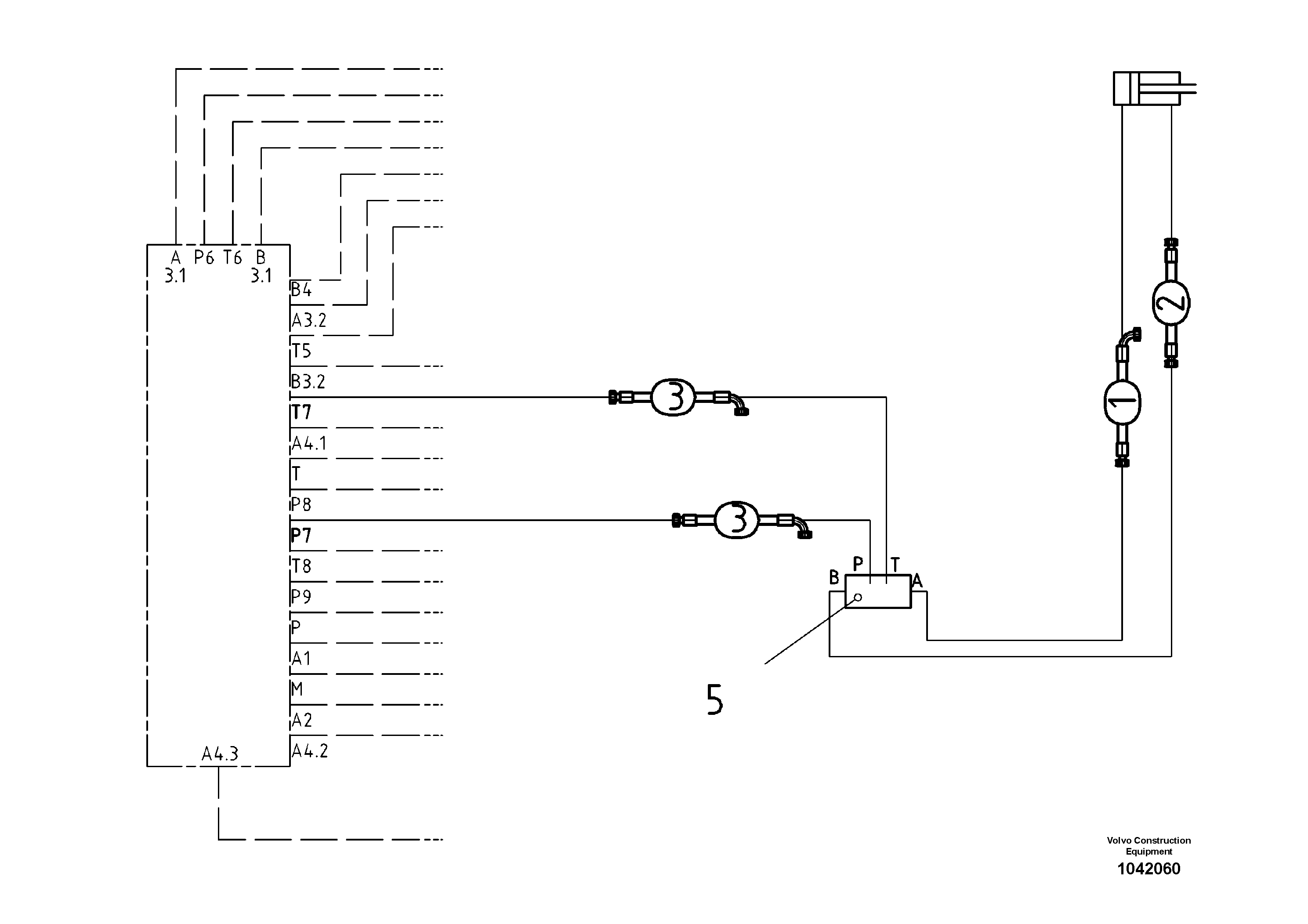 Схема запчастей Volvo ABG6820 - 54103 Hydraulic auger height adjustment ABG6820 S/N 20836 -