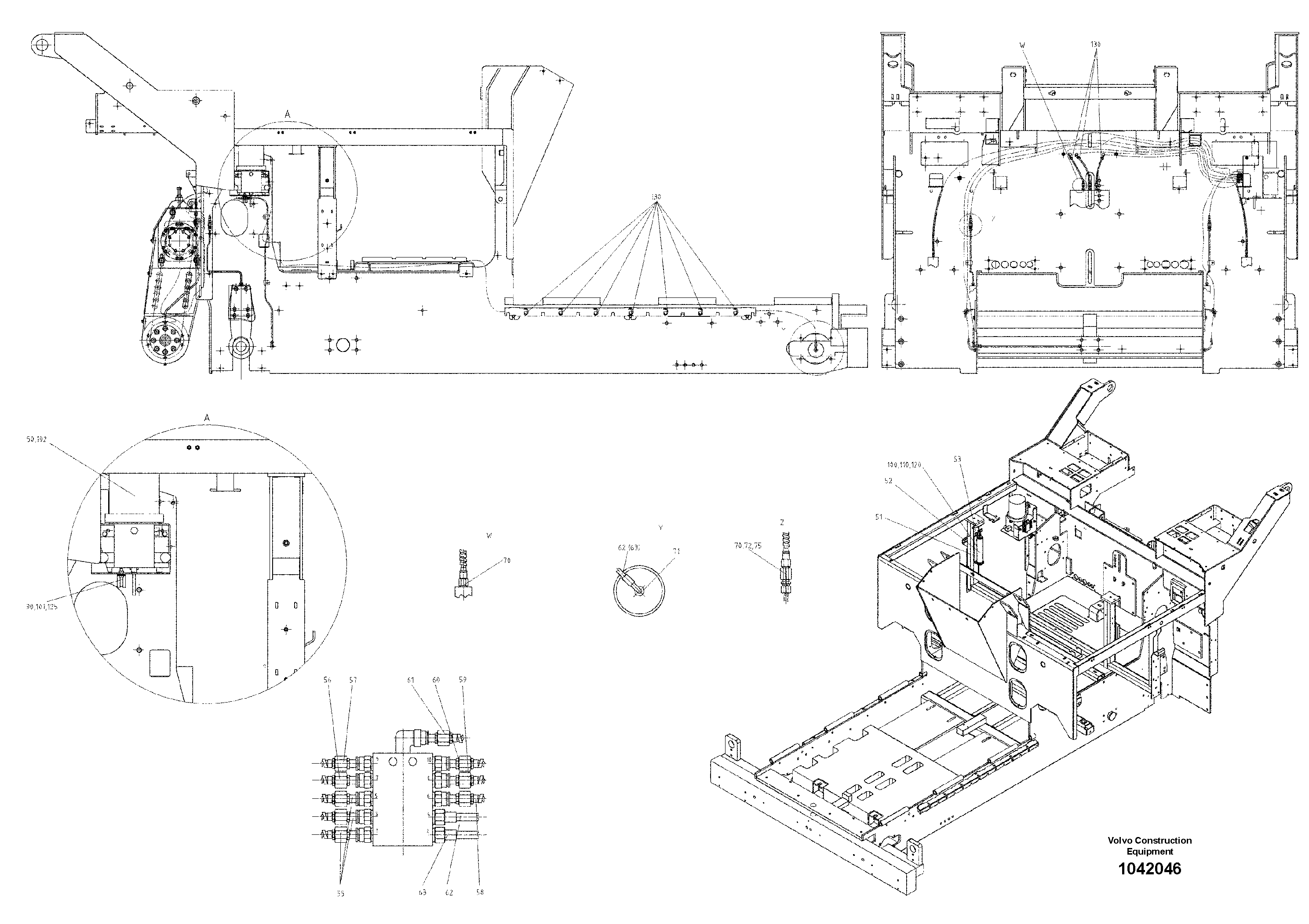 Схема запчастей Volvo ABG7820 - 50485 Central lubrication ABG7820/ABG7820B ABG7820 S/N 21064-23058 ABG7820B S/N 23059 -