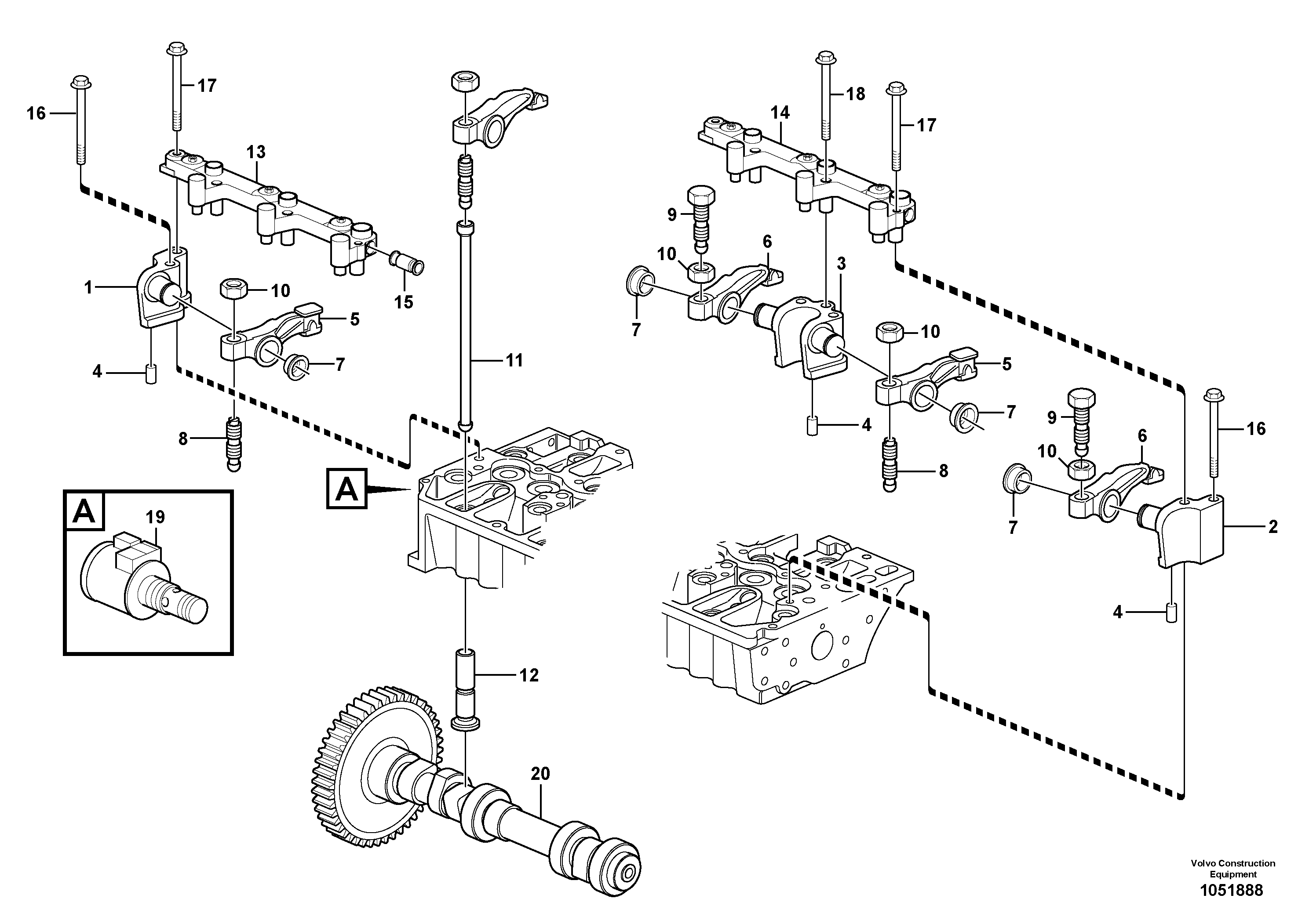 Схема запчастей Volvo ABG7820 - 28917 Valve mechanism ABG7820/ABG7820B ABG7820 S/N 21064-23058 ABG7820B S/N 23059 -