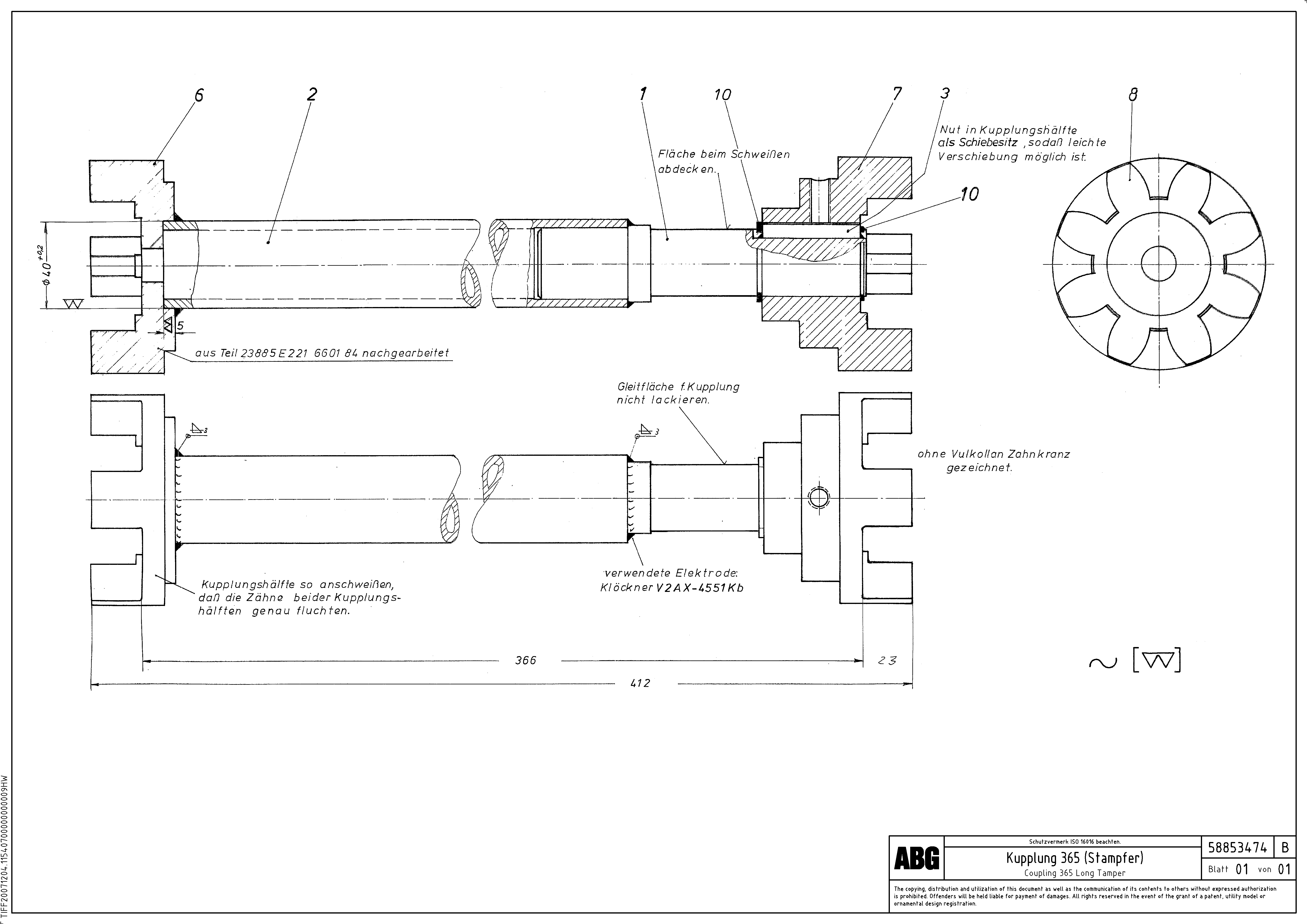 Схема запчастей Volvo ABG7820 - 90469 Coupling for tamper VDT 121 ATT. SCREED 2,5 - 9,0 M ABG7820/ABG7820B