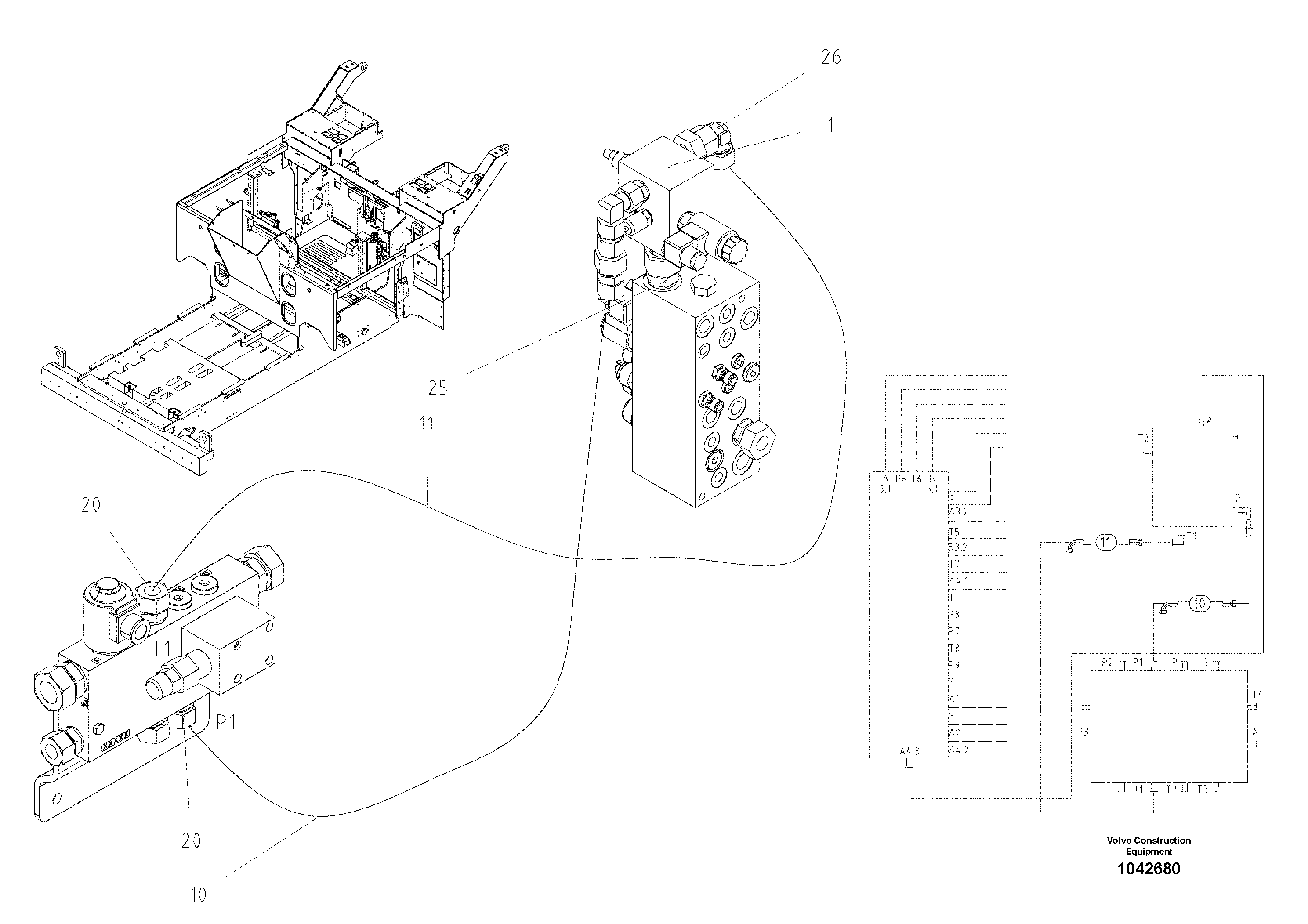 Схема запчастей Volvo ABG7820 - 43960 Screed Assist ABG7820/ABG7820B ABG7820 S/N 21064-23058 ABG7820B S/N 23059 -