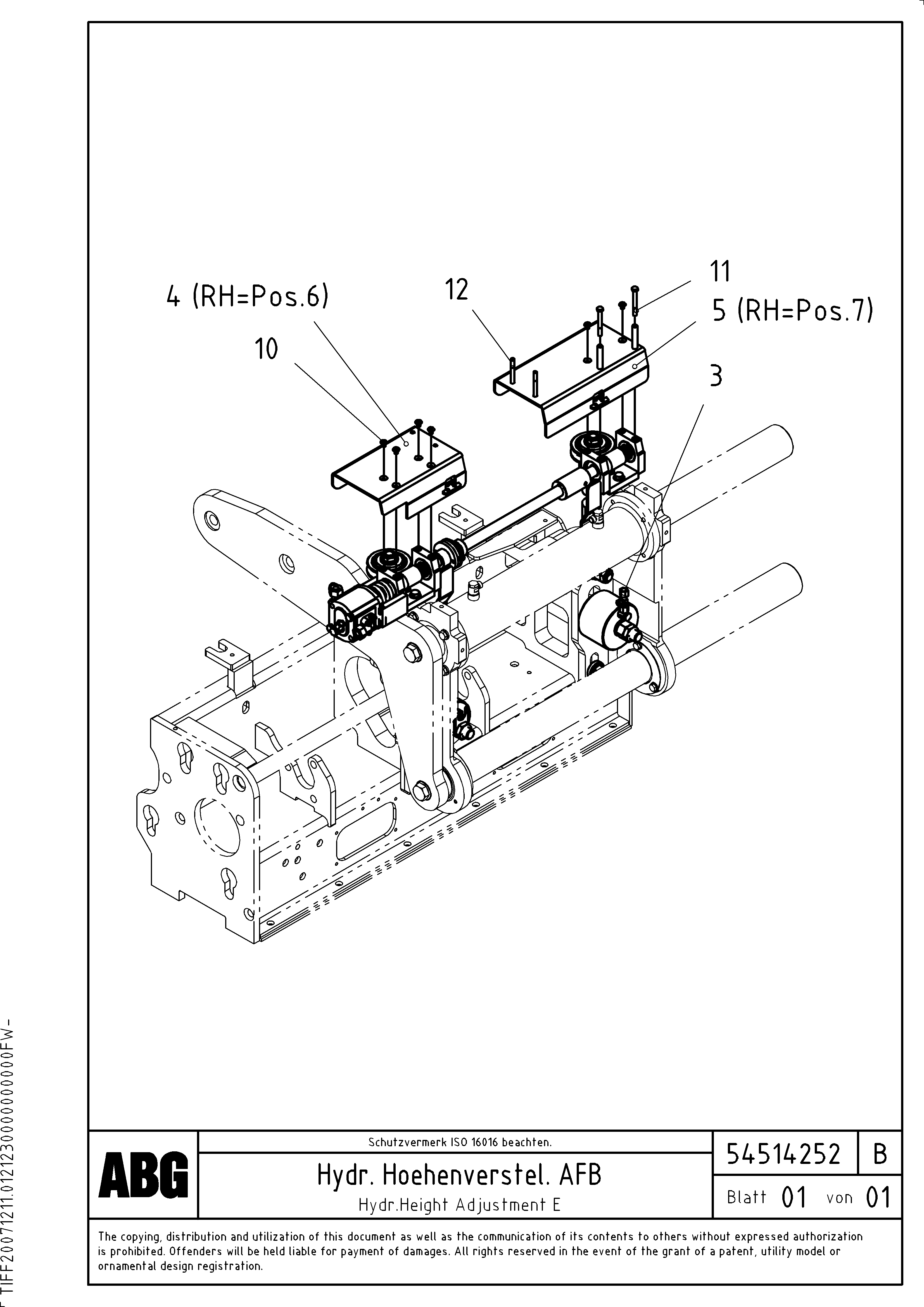 Схема запчастей Volvo ABG7820 - 80993 Hydr. height adjustment for extandable screed VDT-V 88 ETC ATT. SCREEDS 3,0 - 9,0M ABG7820, ABG7820B