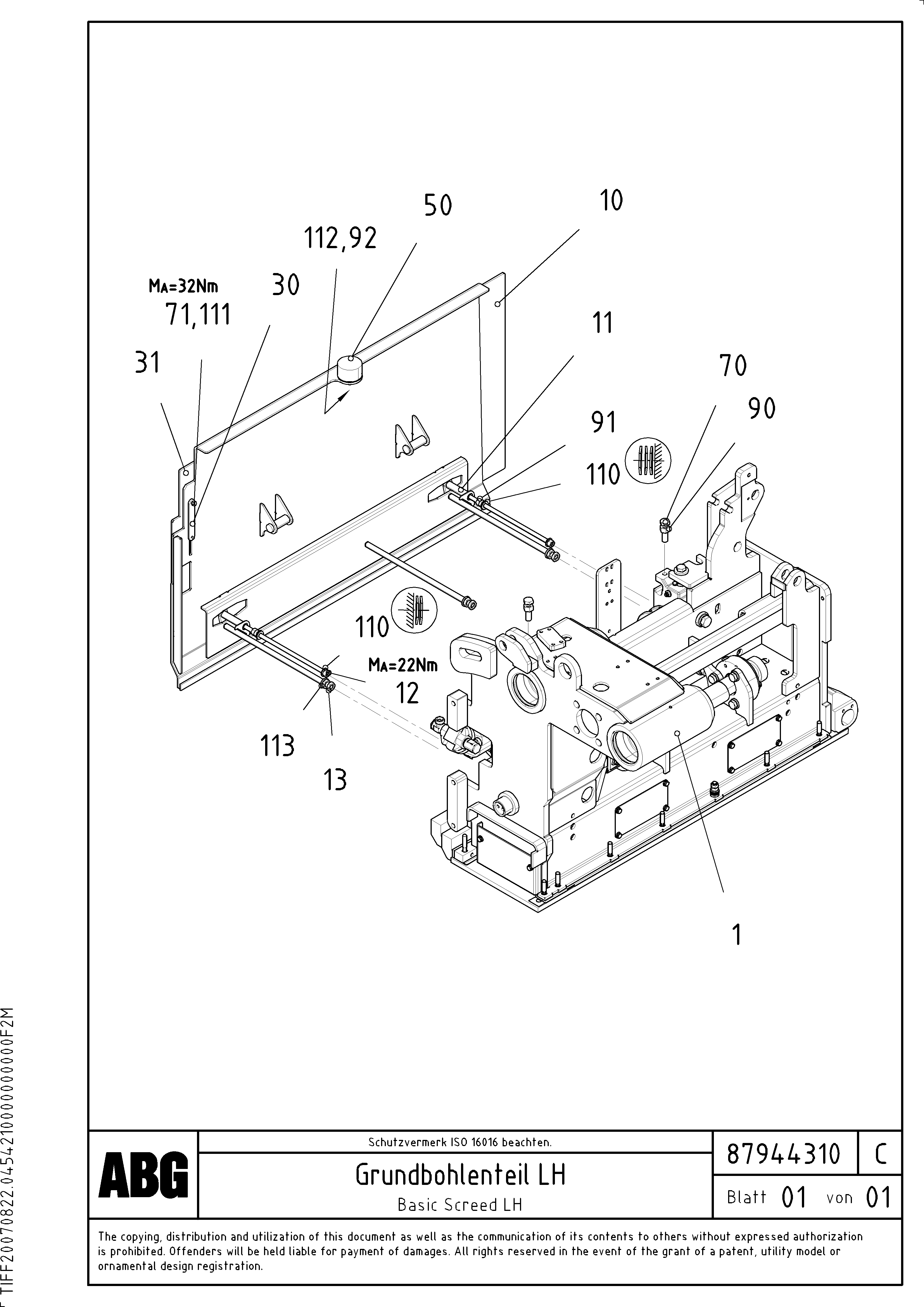 Схема запчастей Volvo ABG7820 - 66126 Deflector plate for basic screed VDT-V 78 GTC ATT. SCREEDS 2,5 - 9,0M ABG6820,ABG7820,ABG7820B