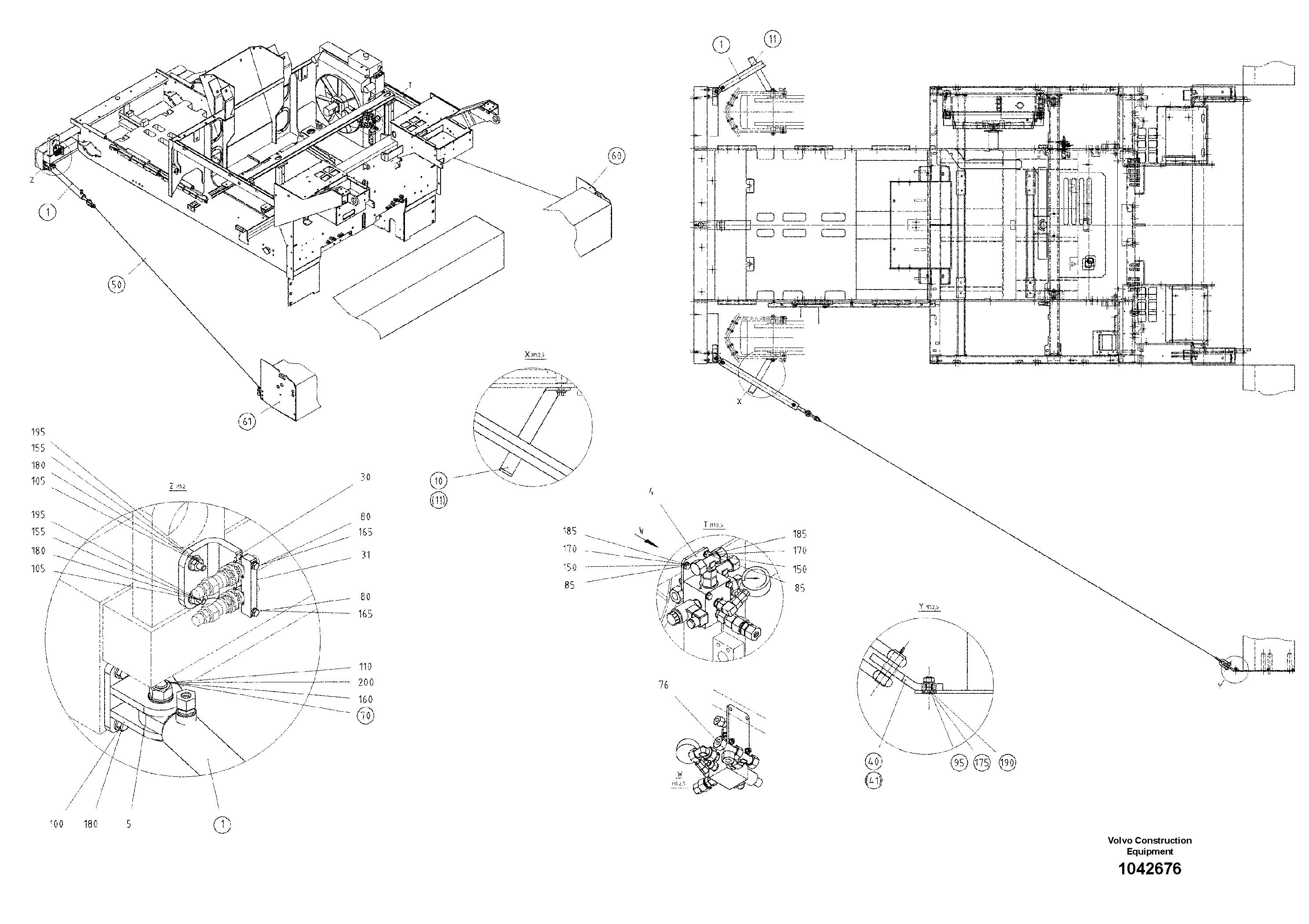 Схема запчастей Volvo ABG7820 - 64362 Screed Tensioning Device ABG7820/ABG7820B ABG7820 S/N 21064-23058 ABG7820B S/N 23059 -