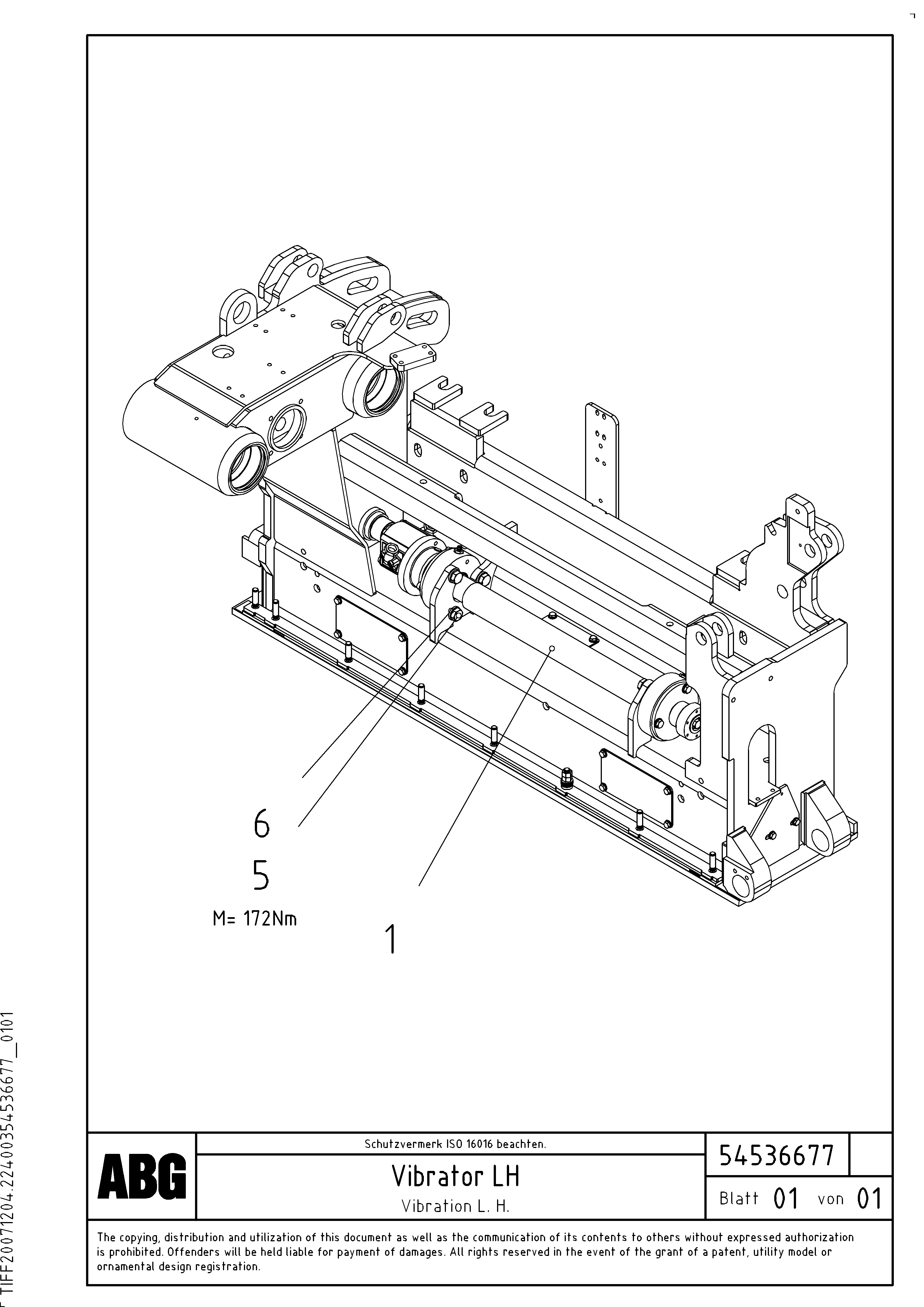 Схема запчастей Volvo ABG7820 - 78518 Vibration axle for basic screed VDT-V 88 GTC ATT. SCREEDS 3,0 - 9,0M ABG7820/ABG780B