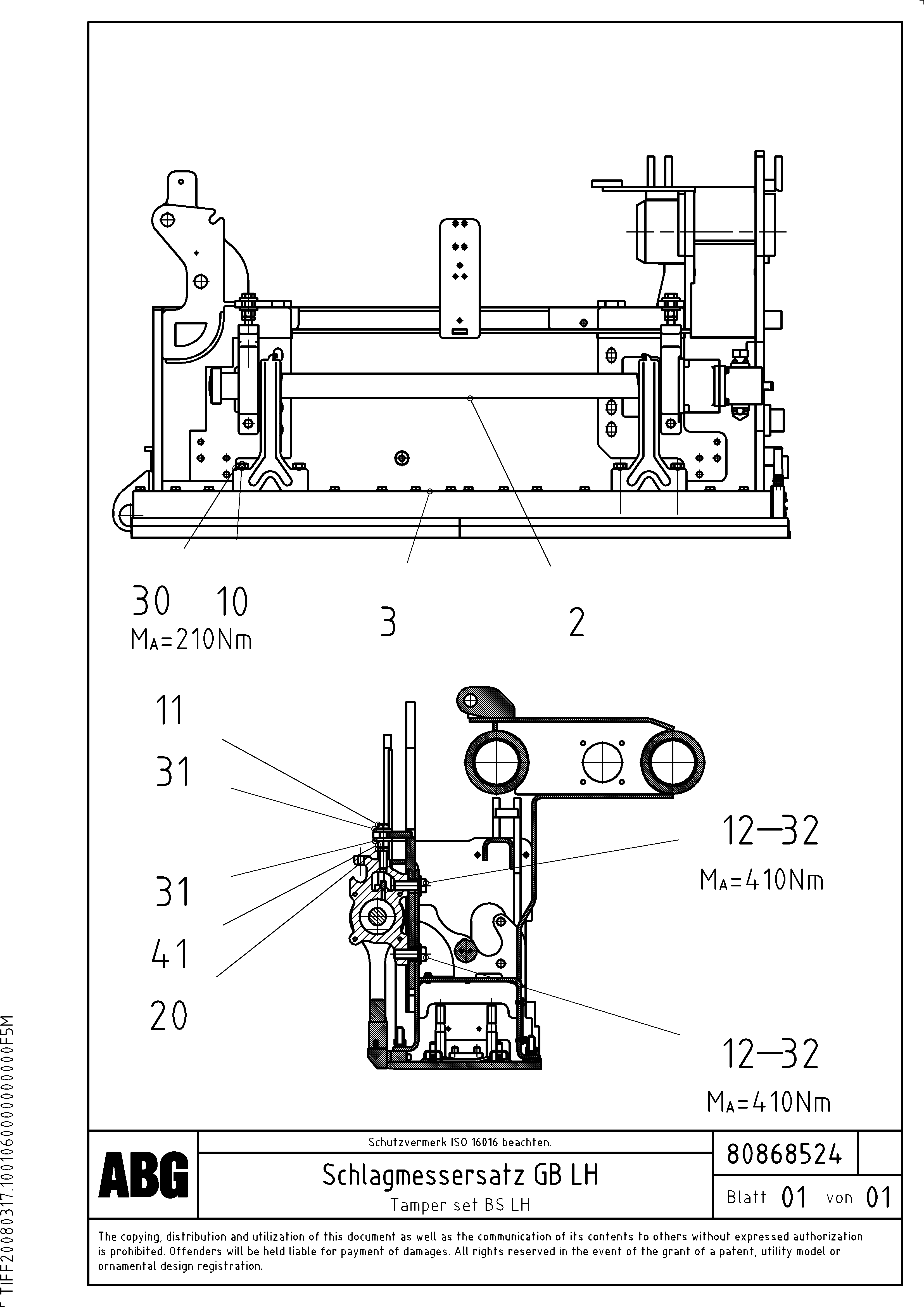 Схема запчастей Volvo ABG7820 - 72103 Tamper set for basic screed VB 89 ETC ATT. SCREEDS 3,0 - 9,0M ABG7820, ABG7820B