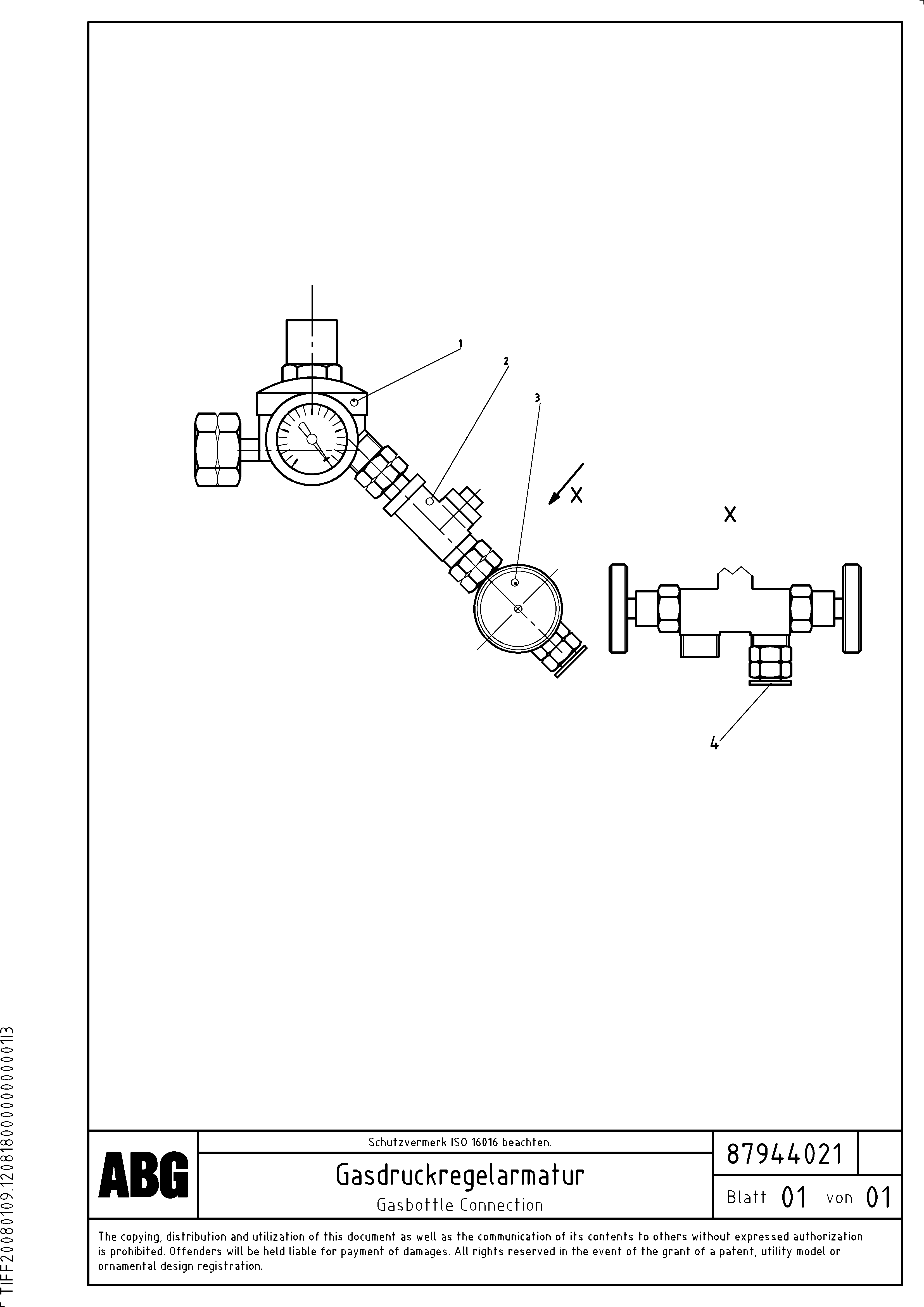 Схема запчастей Volvo ABG7820 - 73430 Gasbottle connection VDT-V 88 GTC ATT. SCREEDS 3,0 - 9,0M ABG7820/ABG780B