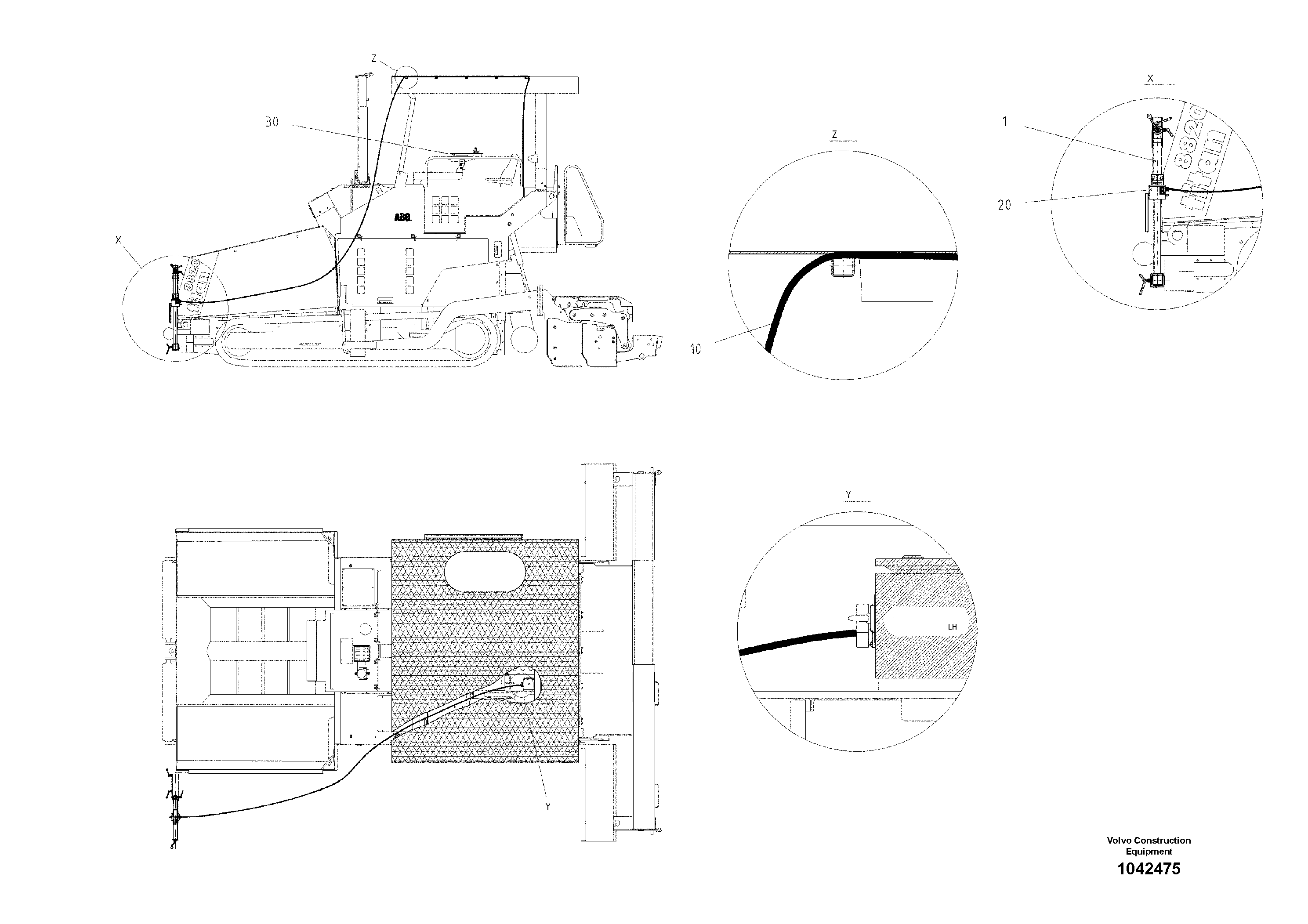 Схема запчастей Volvo ABG8820 - 51708 Automatic Steering ABG8820/ABG8820B ABG8820 S/N 21098-23354 ABG8820B S/N 23355-