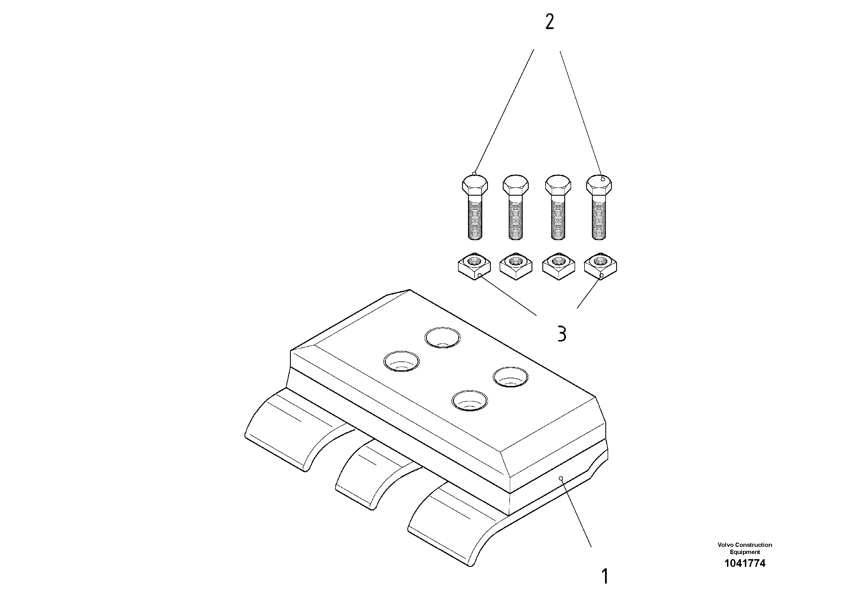 Схема запчастей Volvo ABG8820 - 66939 Track Shoe Kit ABG8820/ABG8820B ABG8820 S/N 21098-23354 ABG8820B S/N 23355-
