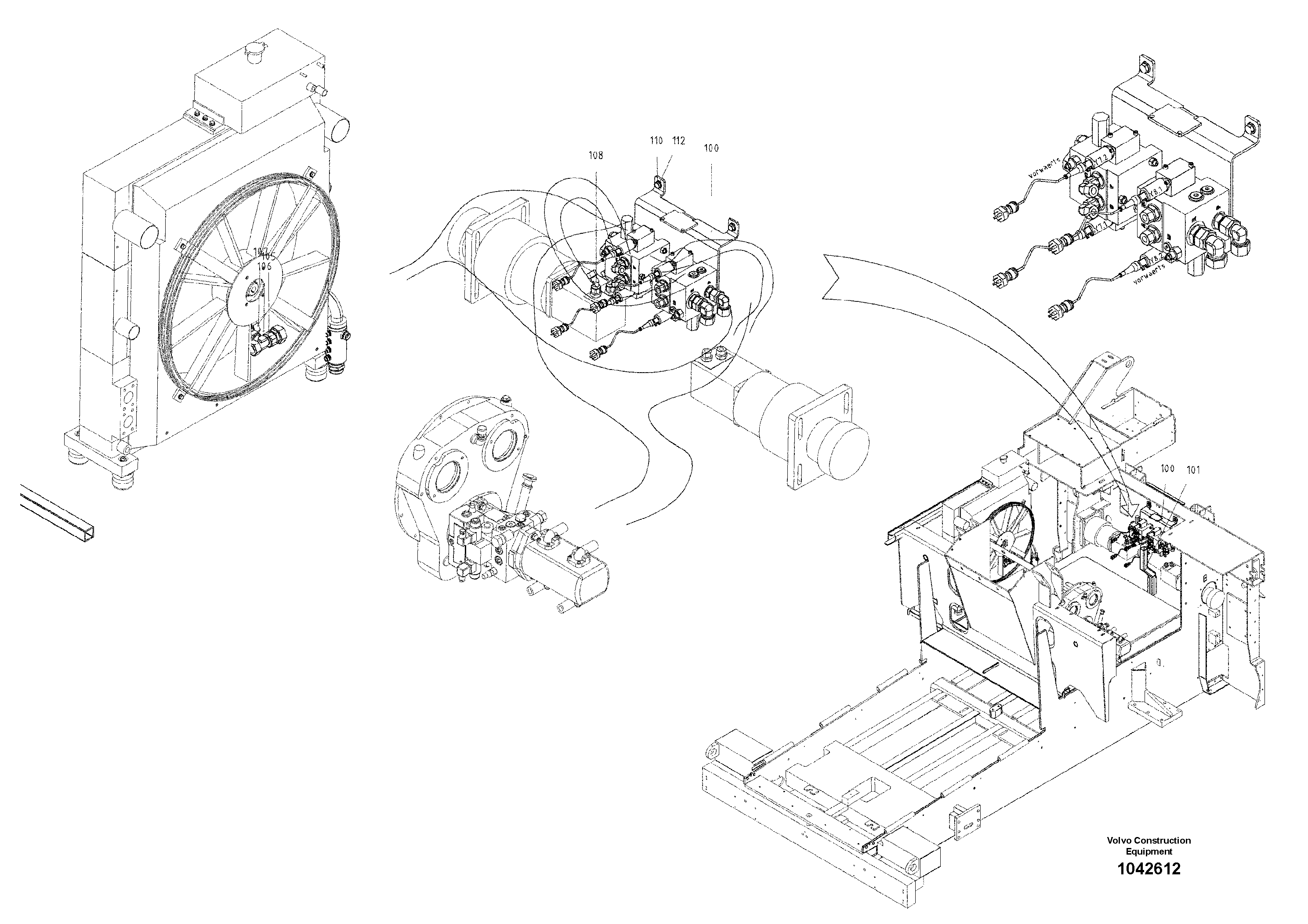 Схема запчастей Volvo ABG8820 - 54936 Control Hydraulic ABG8820/ABG8820B ABG8820 S/N 21098-23354 ABG8820B S/N 23355-