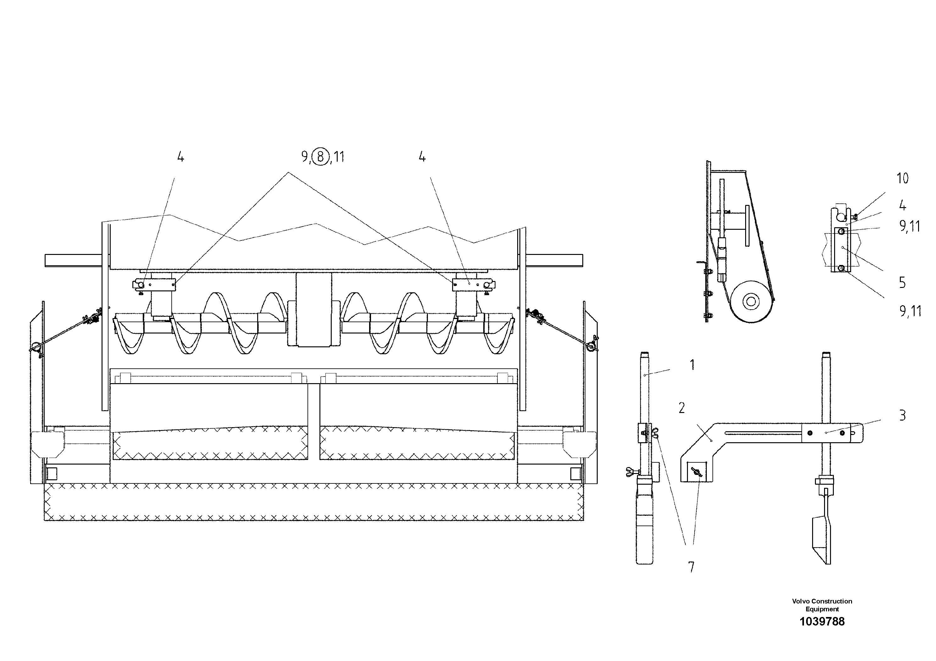 Схема запчастей Volvo ABG8820 - 55022 Sensing System Auger ABG8820/ABG8820B ABG8820 S/N 21098-23354 ABG8820B S/N 23355-