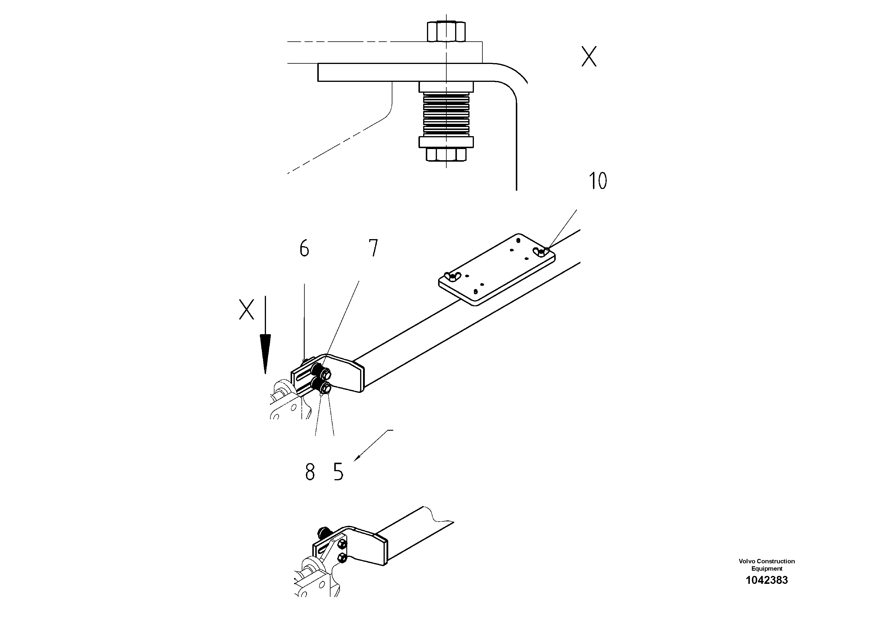 Схема запчастей Volvo ABG8820 - 54657 Support For Slope Control ABG8820/ABG8820B ABG8820 S/N 21098-23354 ABG8820B S/N 23355-