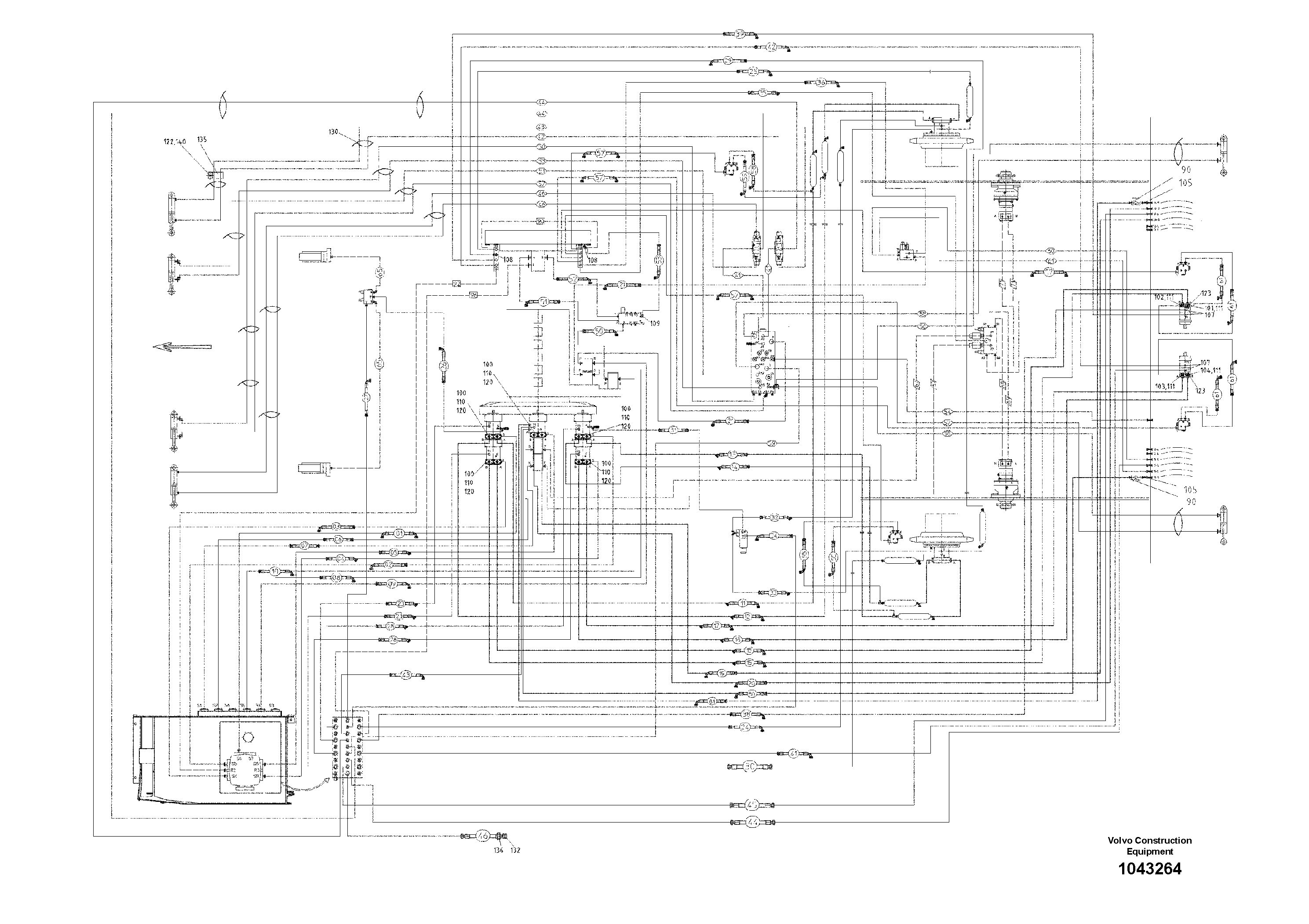 Схема запчастей Volvo ABG8820 - 86341 Hose Lines ABG8820/ABG8820B ABG8820 S/N 21098-23354 ABG8820B S/N 23355-
