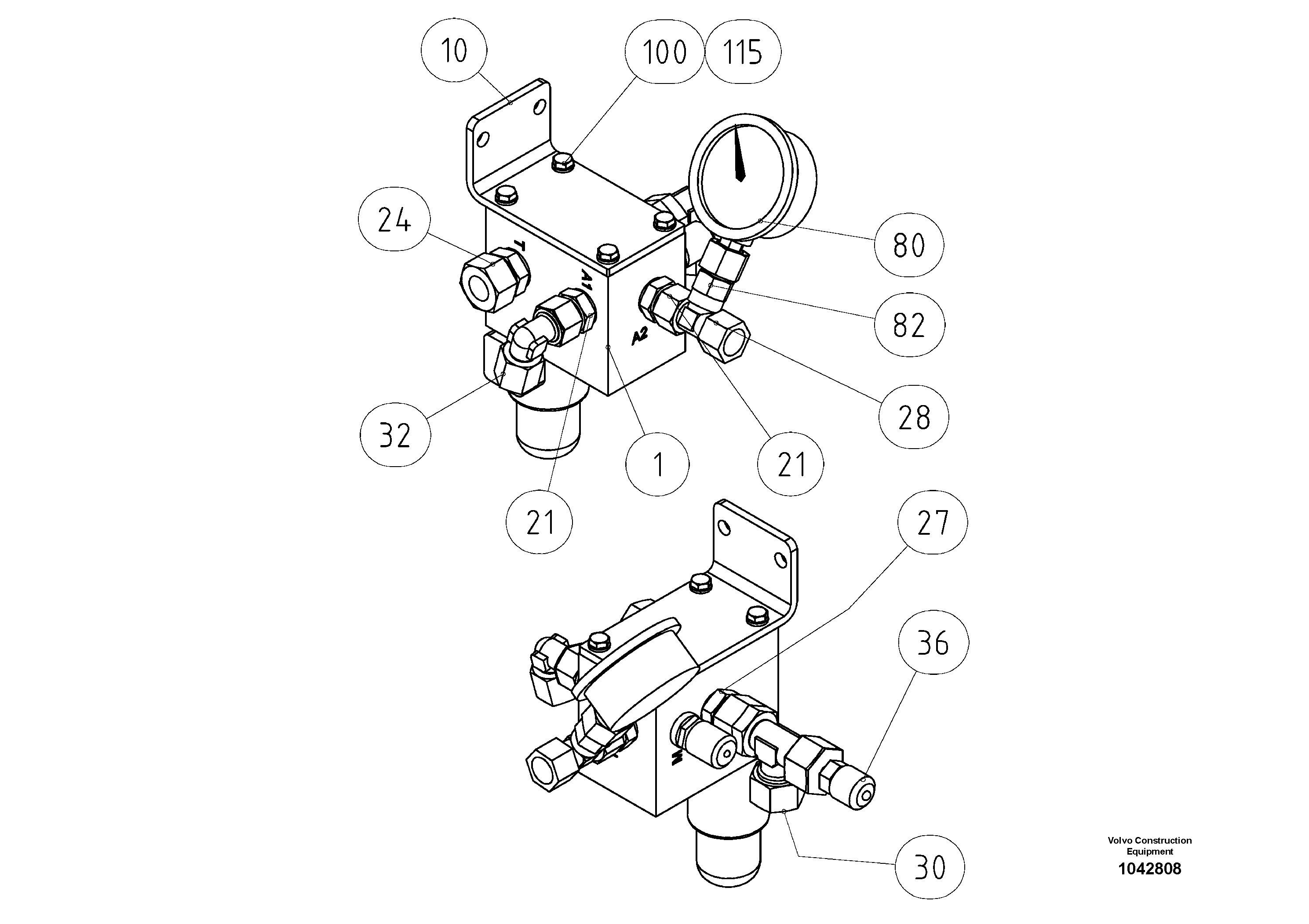 Схема запчастей Volvo ABG8820 - 27254 Pre-assembling Block ABG8820/ABG8820B ABG8820 S/N 21098-23354 ABG8820B S/N 23355-