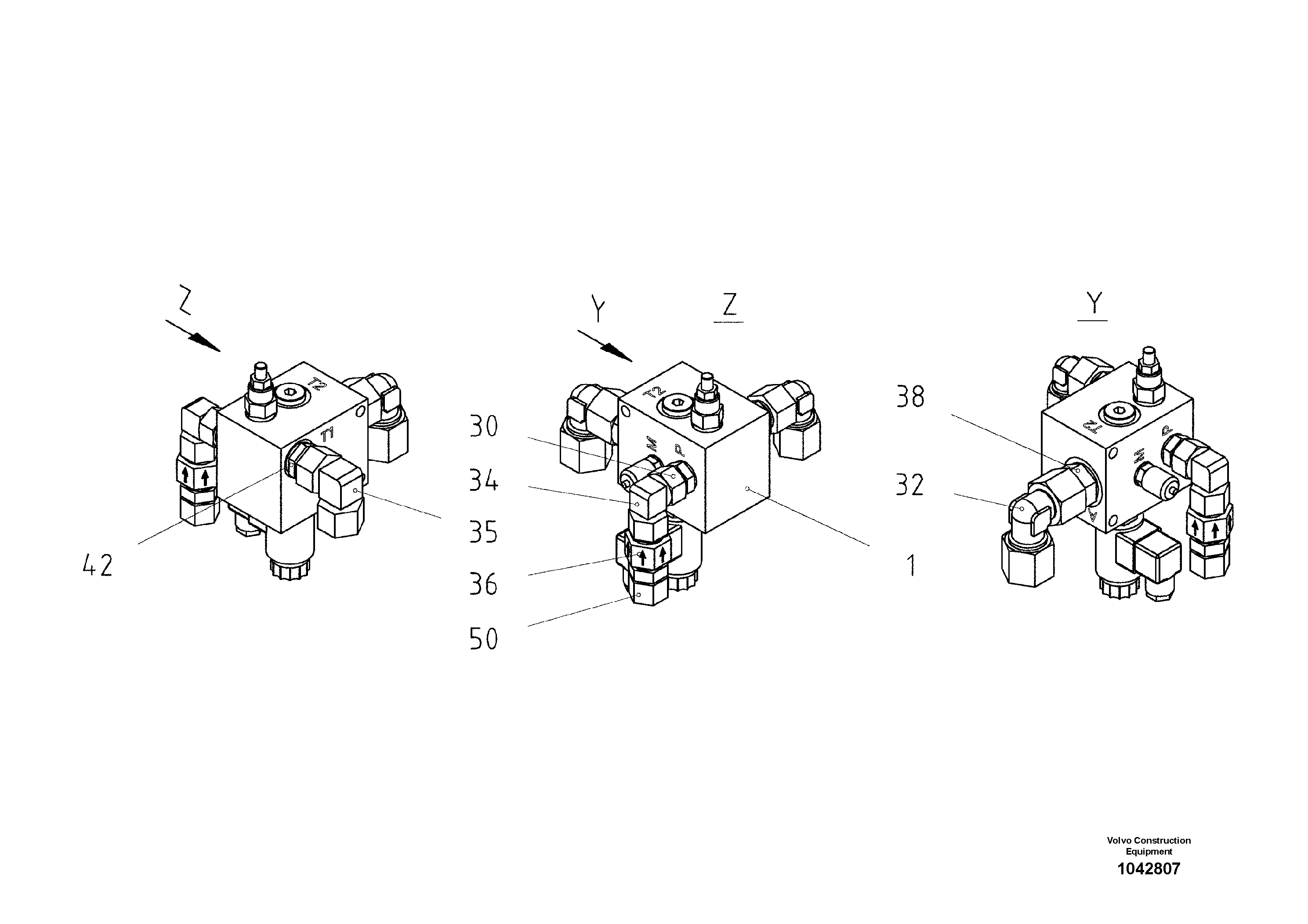 Схема запчастей Volvo ABG8820 - 47726 Pre-assembling Block ABG8820/ABG8820B ABG8820 S/N 21098-23354 ABG8820B S/N 23355-