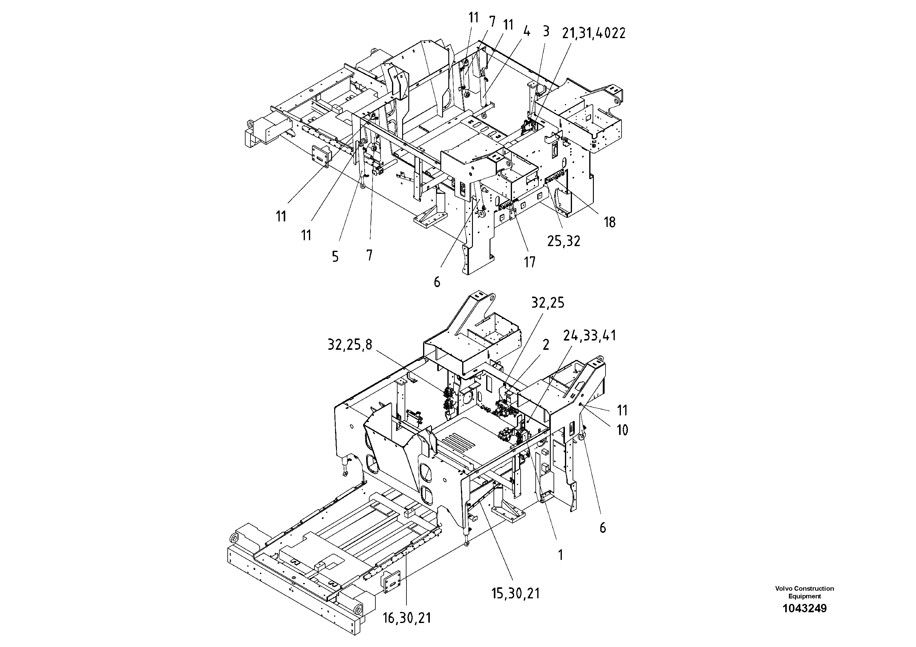 Схема запчастей Volvo ABG8820 - 55750 Valve And Cylinder ABG8820/ABG8820B ABG8820 S/N 21098-23354 ABG8820B S/N 23355-