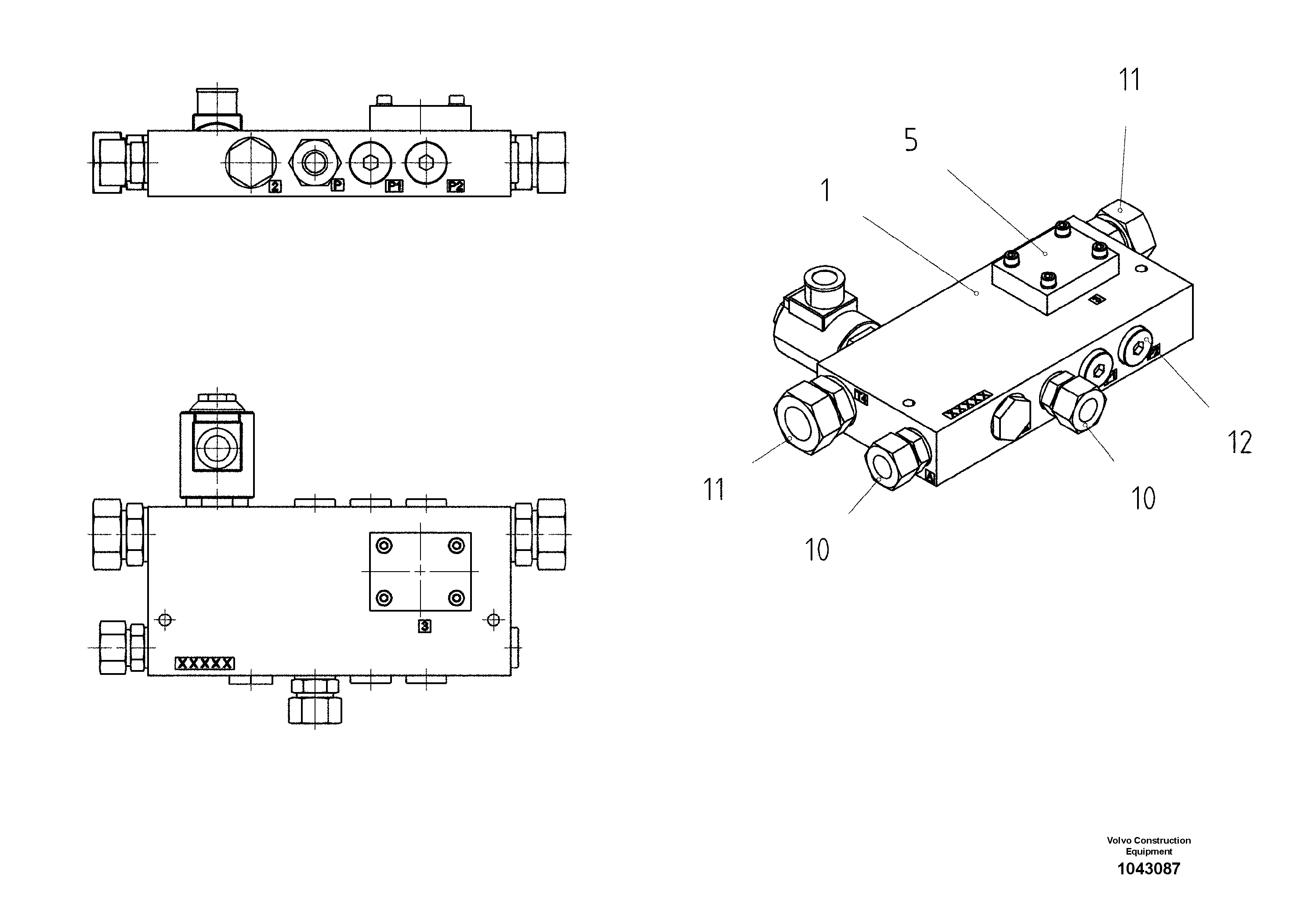 Схема запчастей Volvo ABG8820 - 56150 Valve block ABG8820/ABG8820B ABG8820 S/N 21098-23354 ABG8820B S/N 23355-