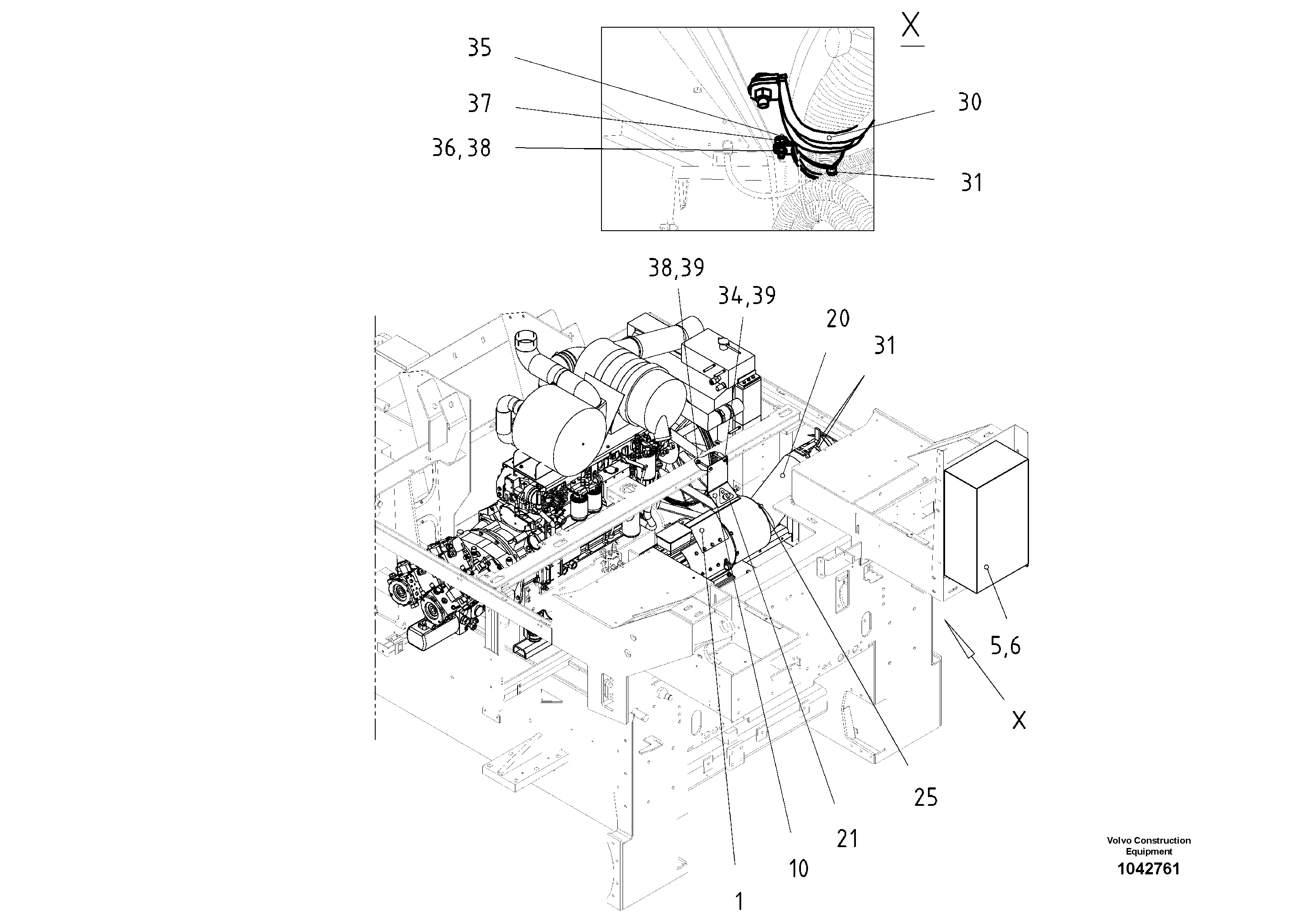 Схема запчастей Volvo ABG8820 - 68344 Alternator -mounting ABG8820/ABG8820B ABG8820 S/N 21098-23354 ABG8820B S/N 23355-
