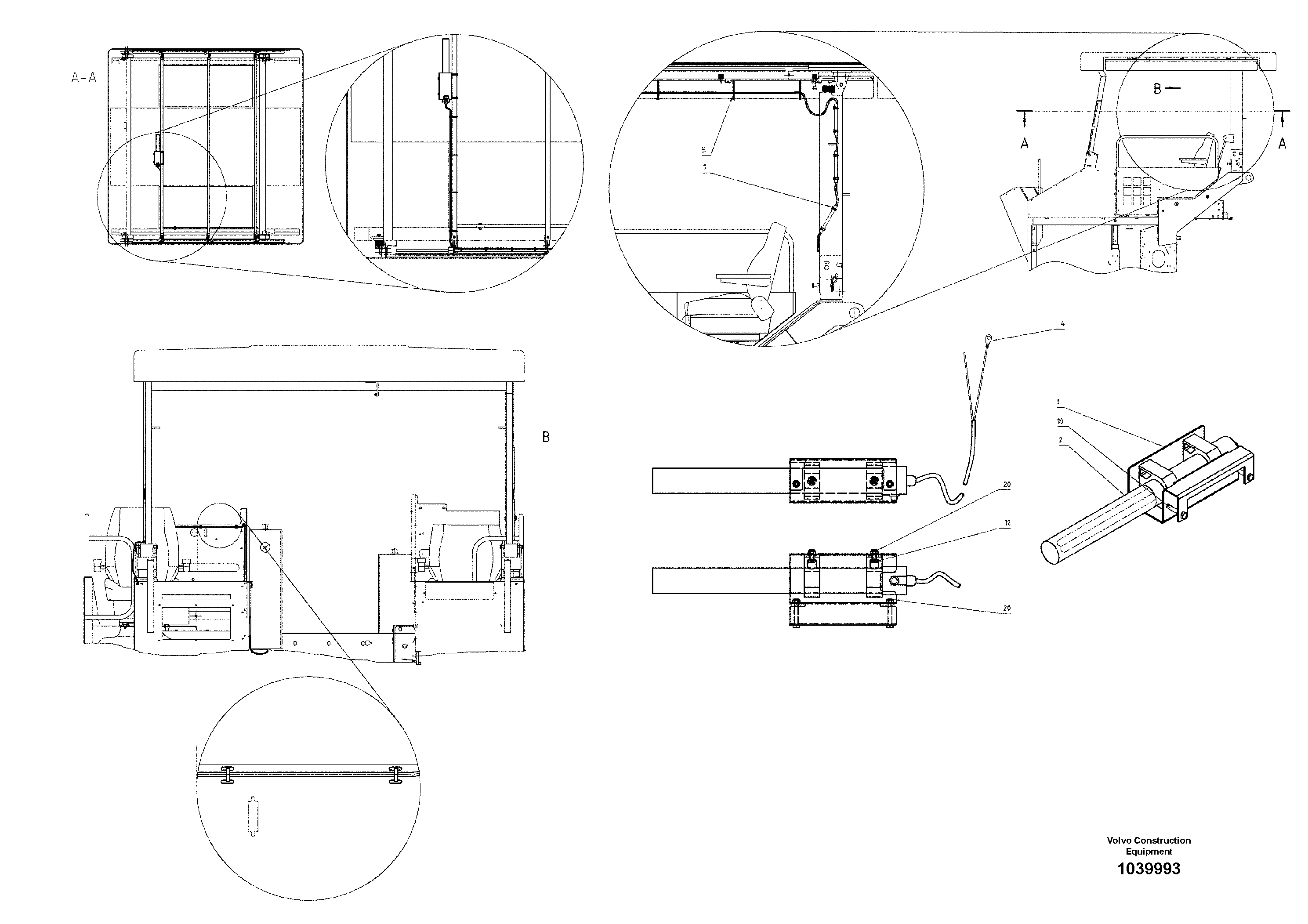 Схема запчастей Volvo ABG8820 - 55676 Operators Compartment Lighting ABG8820/ABG8820B ABG8820 S/N 21098-23354 ABG8820B S/N 23355-