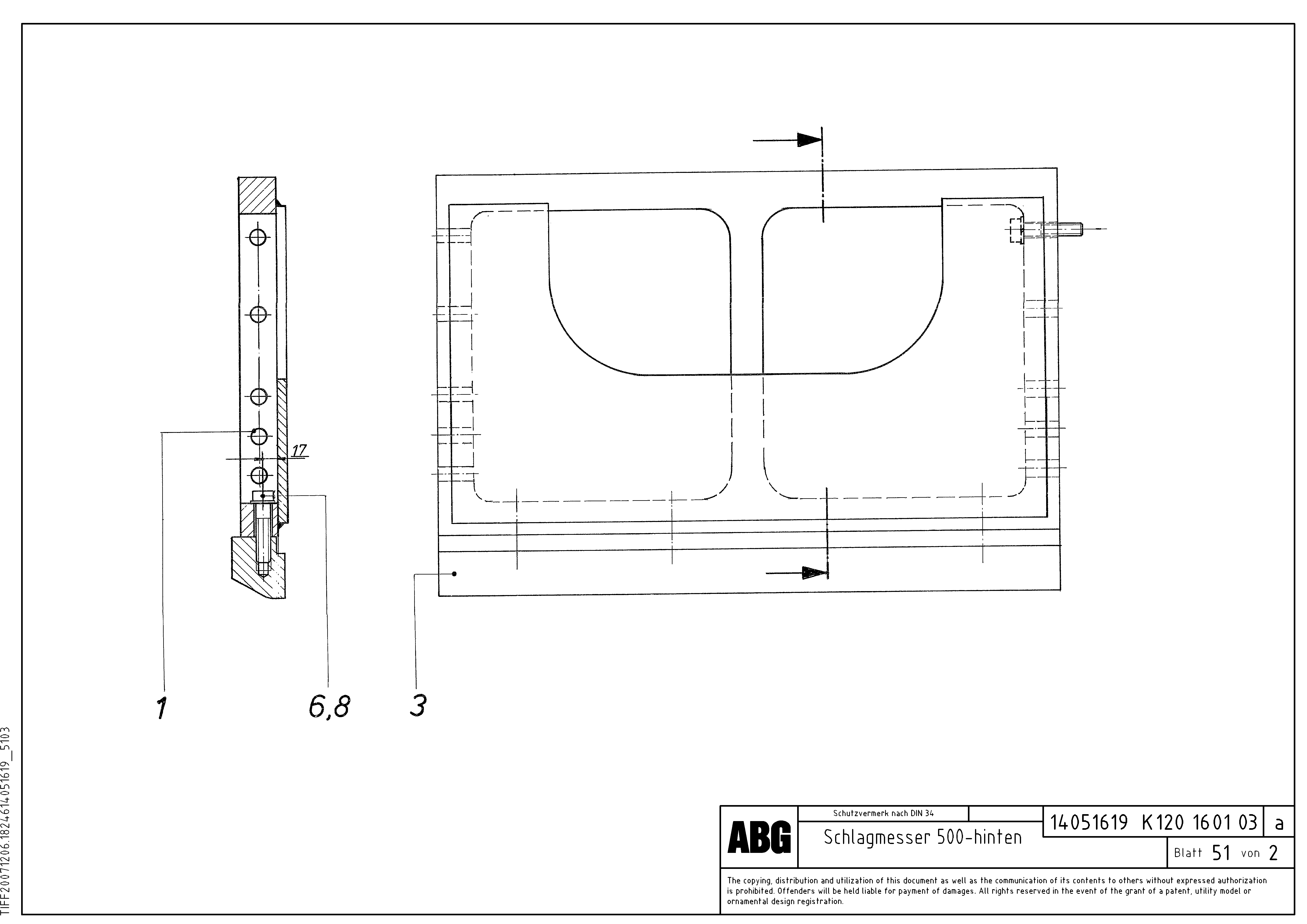 Схема запчастей Volvo ABG8820 - 89897 Tamper for extension VDT 121 ATT. SCREEDS 2,5 -13,0M ABG8820/ABG8820B