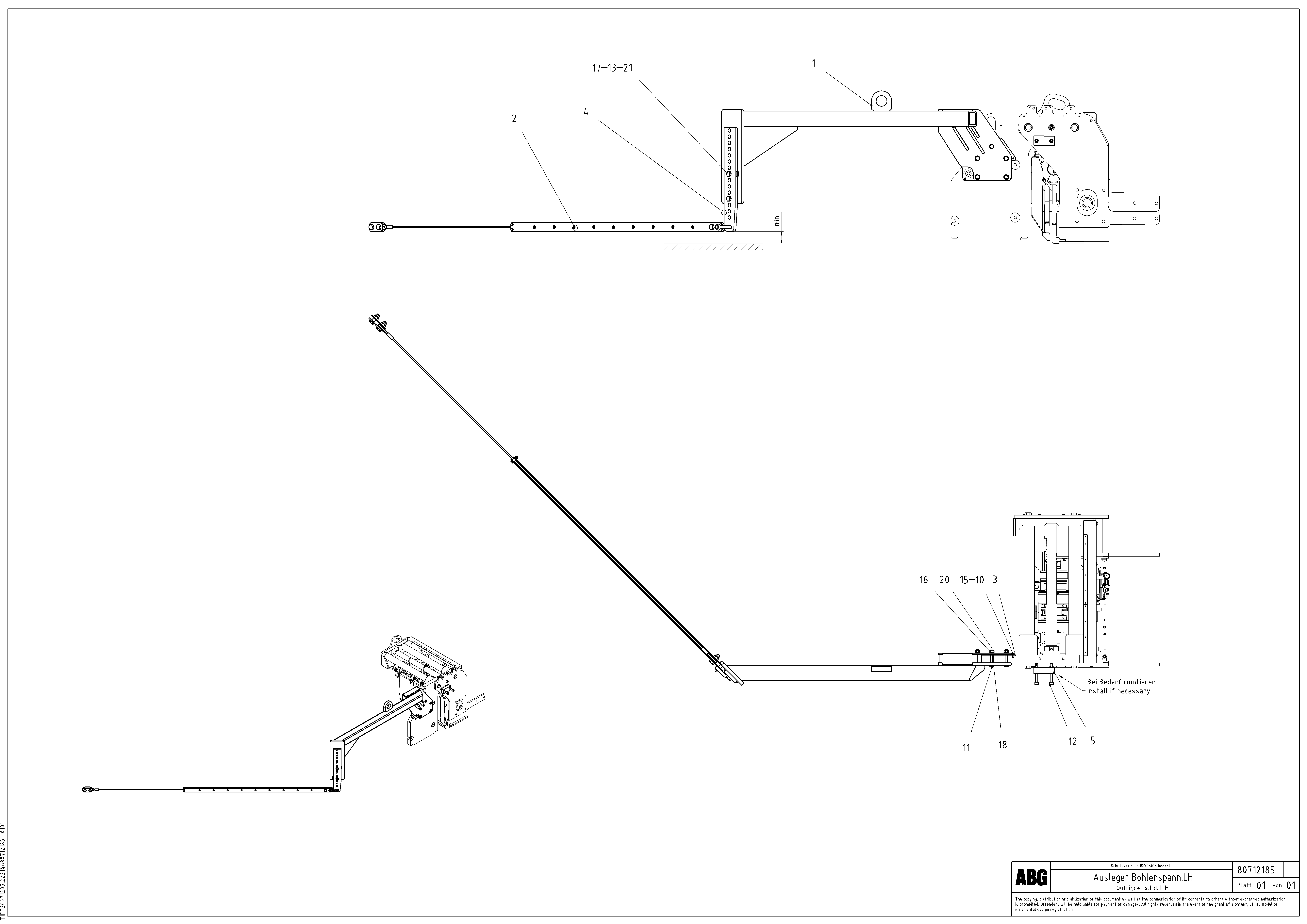 Схема запчастей Volvo ABG8820 - 75424 Outrigger for screed tension device VDT 121 VARIO ATT.SCREED 9,0 - 12,0M ABG8820/ABG8820B