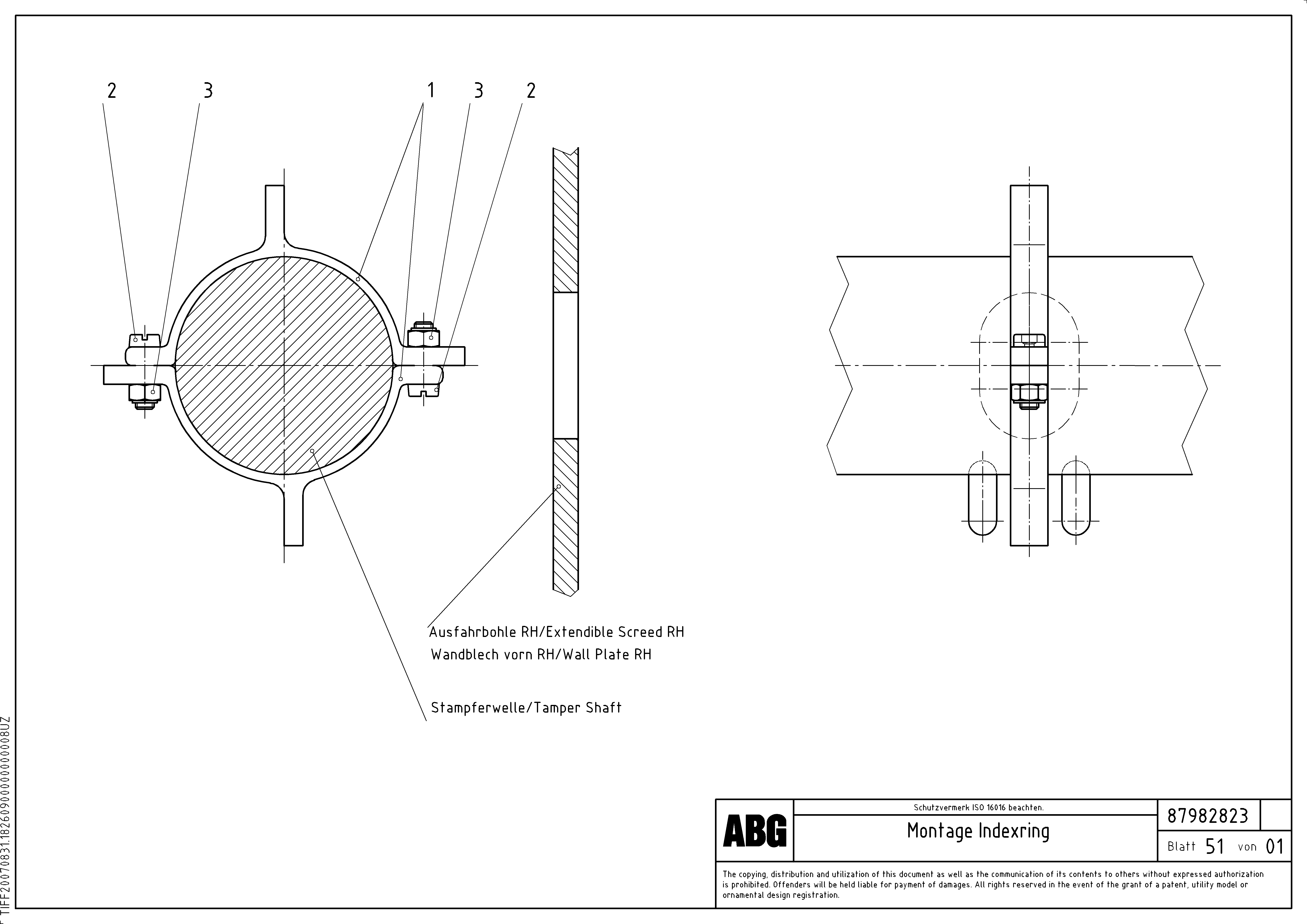 Схема запчастей Volvo ABG8820 - 72175 Mounting indexring for speed control VDT-V 88 ETC ATT. SCREEDS 3,0 - 9,0M ABG8820, ABG8820B