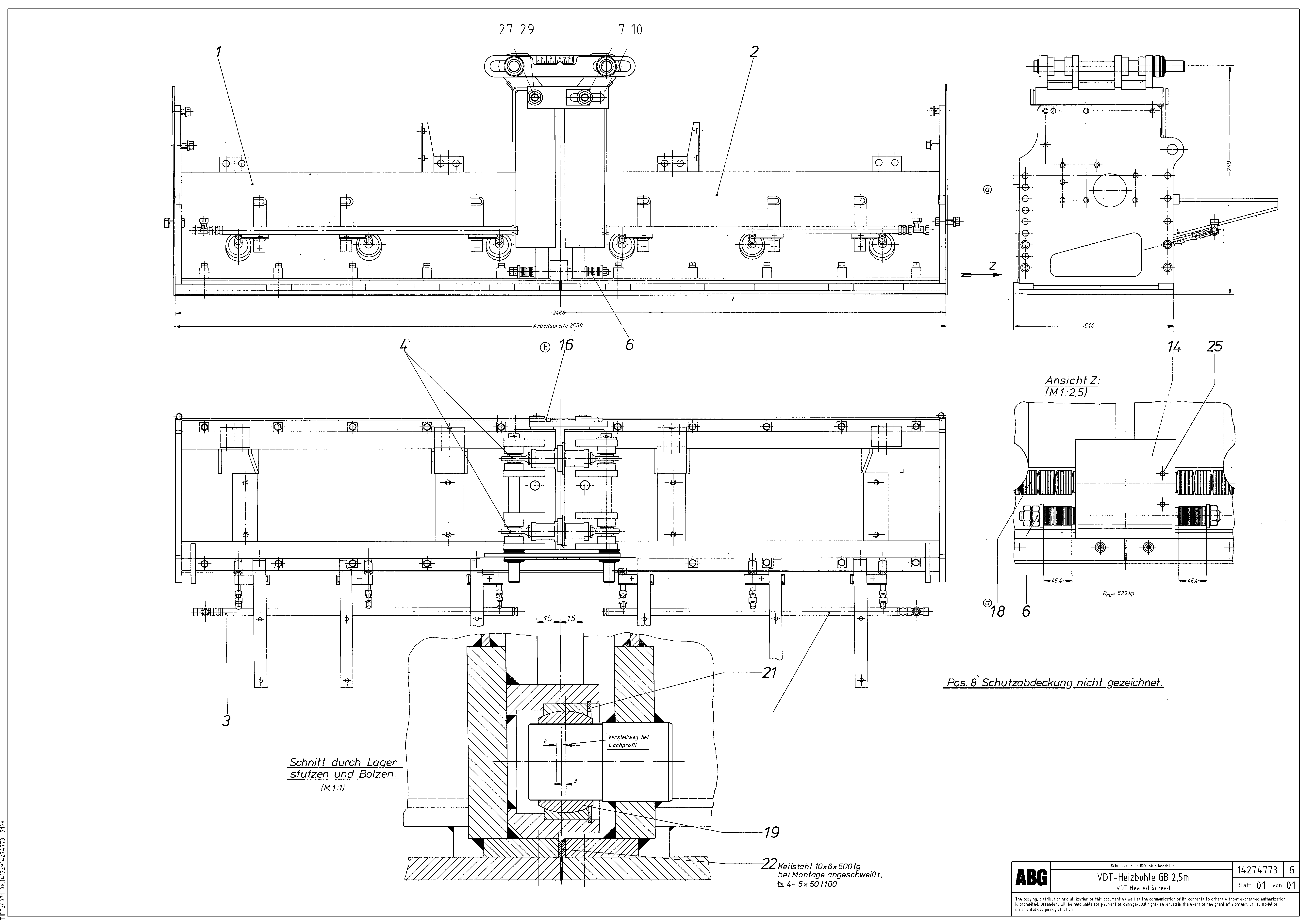 Схема запчастей Volvo ABG8820 - 74635 Heating screed for basic screed MB 122 ATT. SCREEDS 2,5 -12,0M ABG8820, ABG8820B