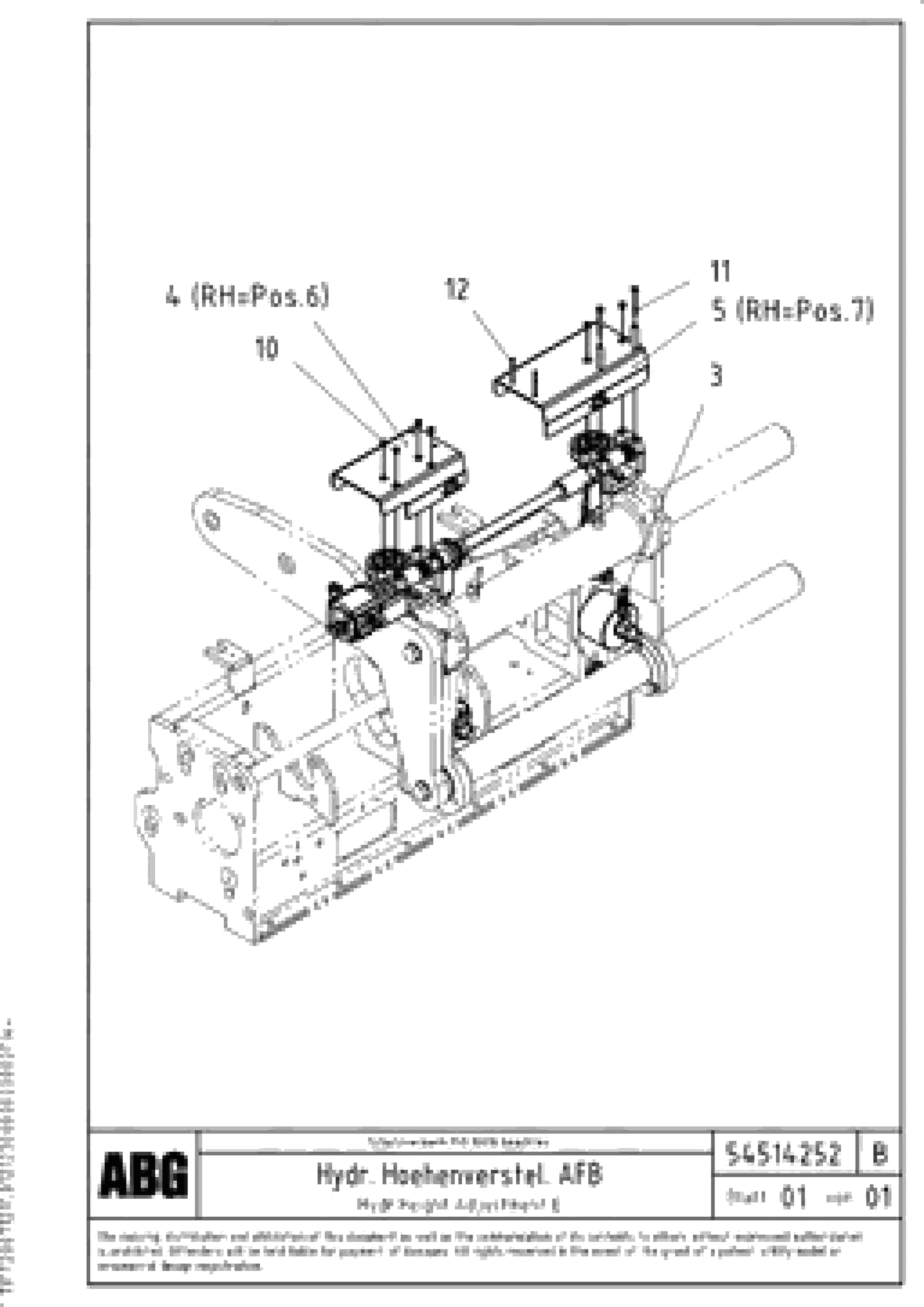 Схема запчастей Volvo ABG8820 - 66765 Hydr. height adjustment for extandable screed VDT-V 89 ETC ATT. SCREEDS 3,0 - 9,0M ABG8820, ABG8820B