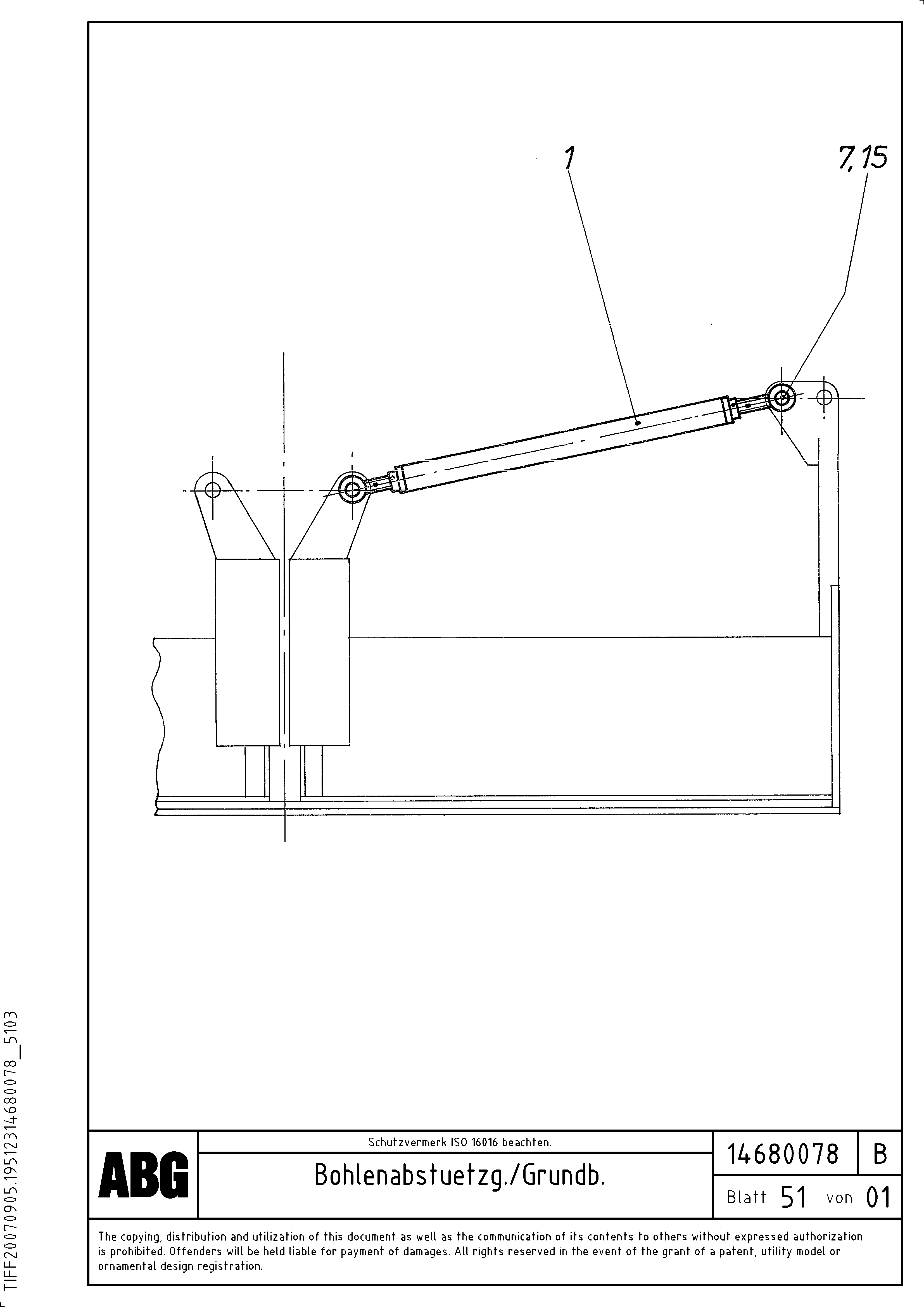 Схема запчастей Volvo ABG8820 - 64934 Support tube assembly for basic screed MB 122 VARIO ATT.SCREEDS 4,5 -12,0M ABG8820, ABG8820B