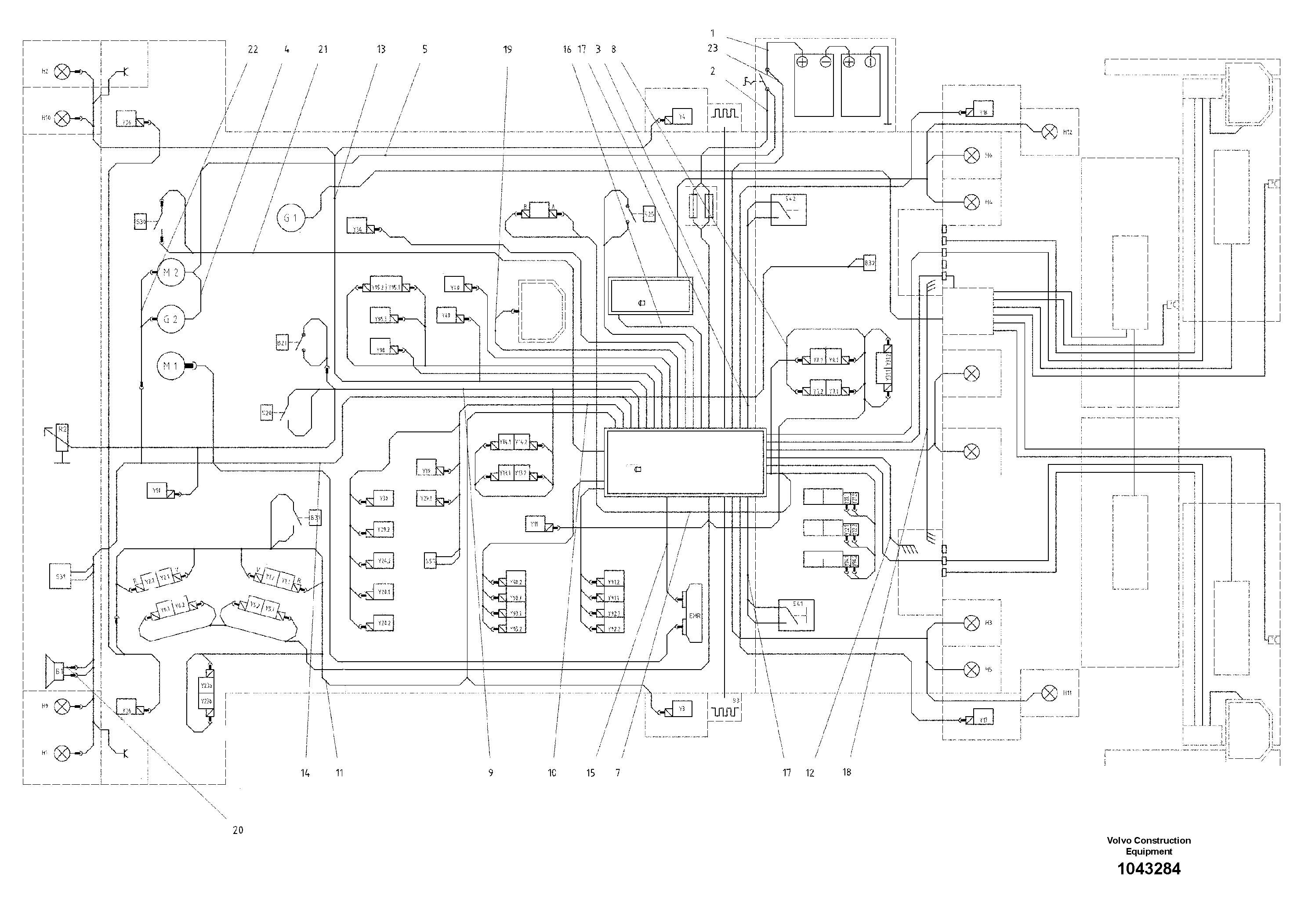 Схема запчастей Volvo ABG8820 - 31179 Cable kit machine ABG8820/ABG8820B ABG8820 S/N 21098-23354 ABG8820B S/N 23355-
