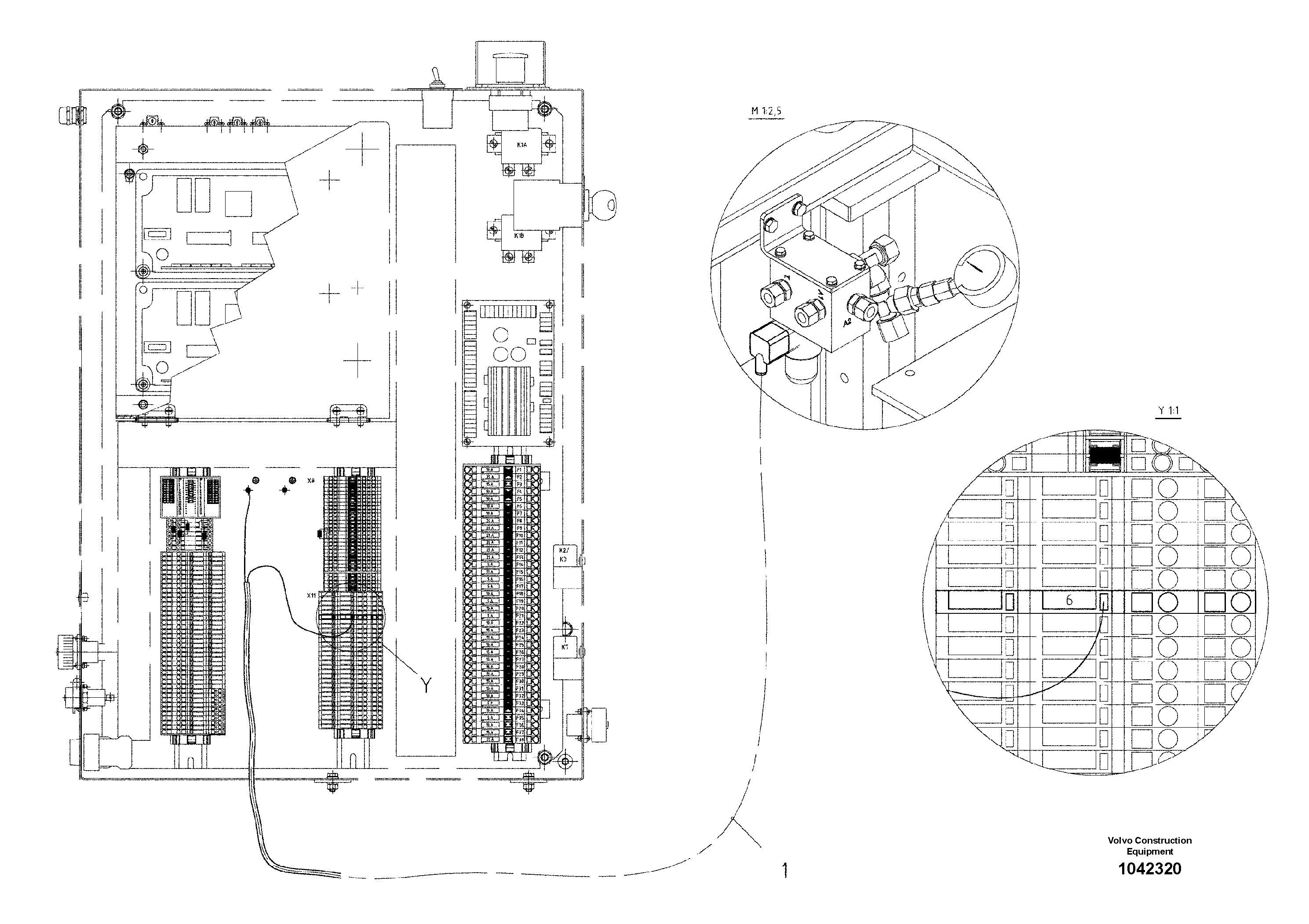 Схема запчастей Volvo ABG8820 - 51852 Electric For Screed Load Device ABG8820/ABG8820B ABG8820 S/N 21098-23354 ABG8820B S/N 23355-