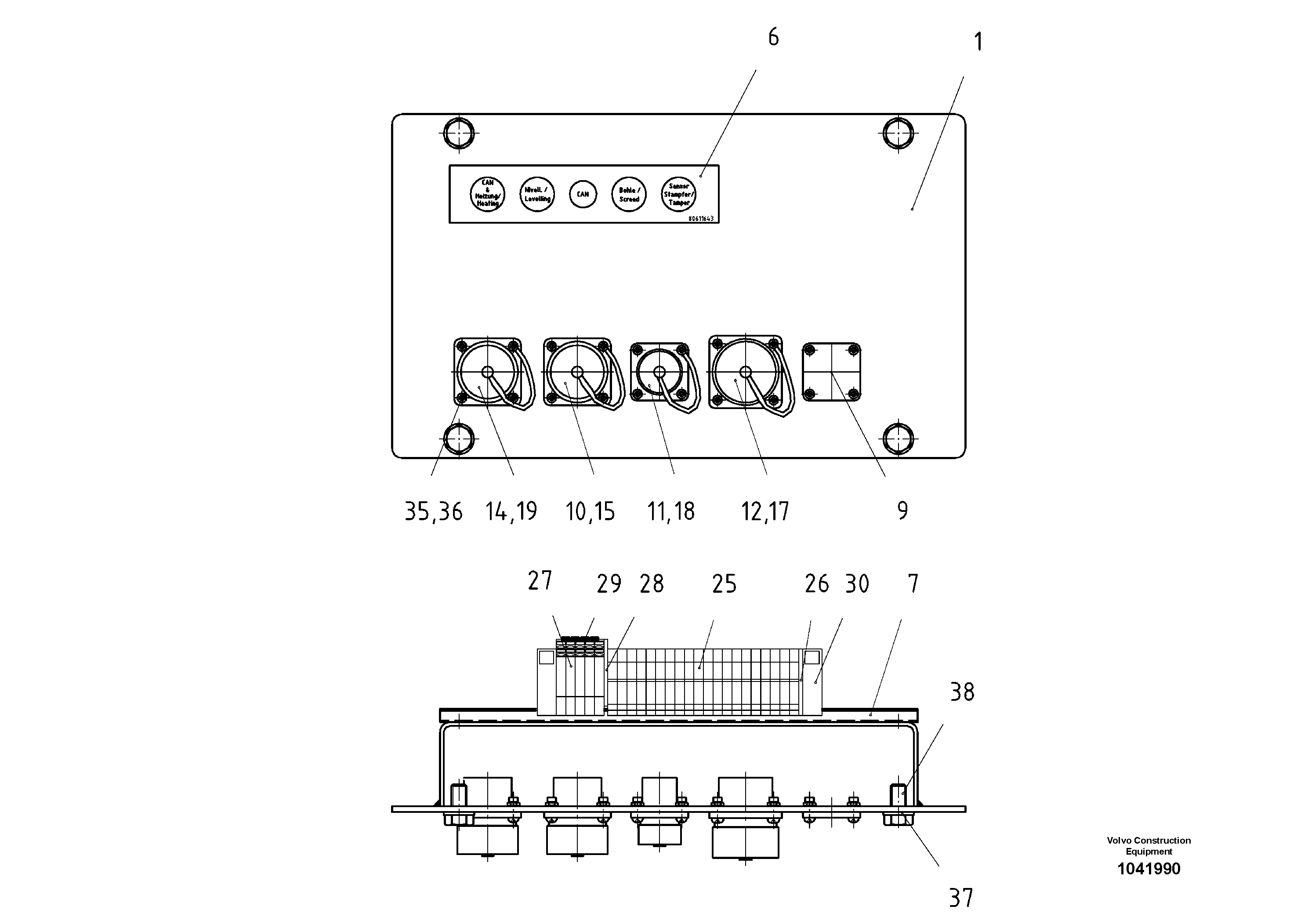 Схема запчастей Volvo ABG8820 - 51856 Distributor ABG8820/ABG8820B ABG8820 S/N 21098-23354 ABG8820B S/N 23355-