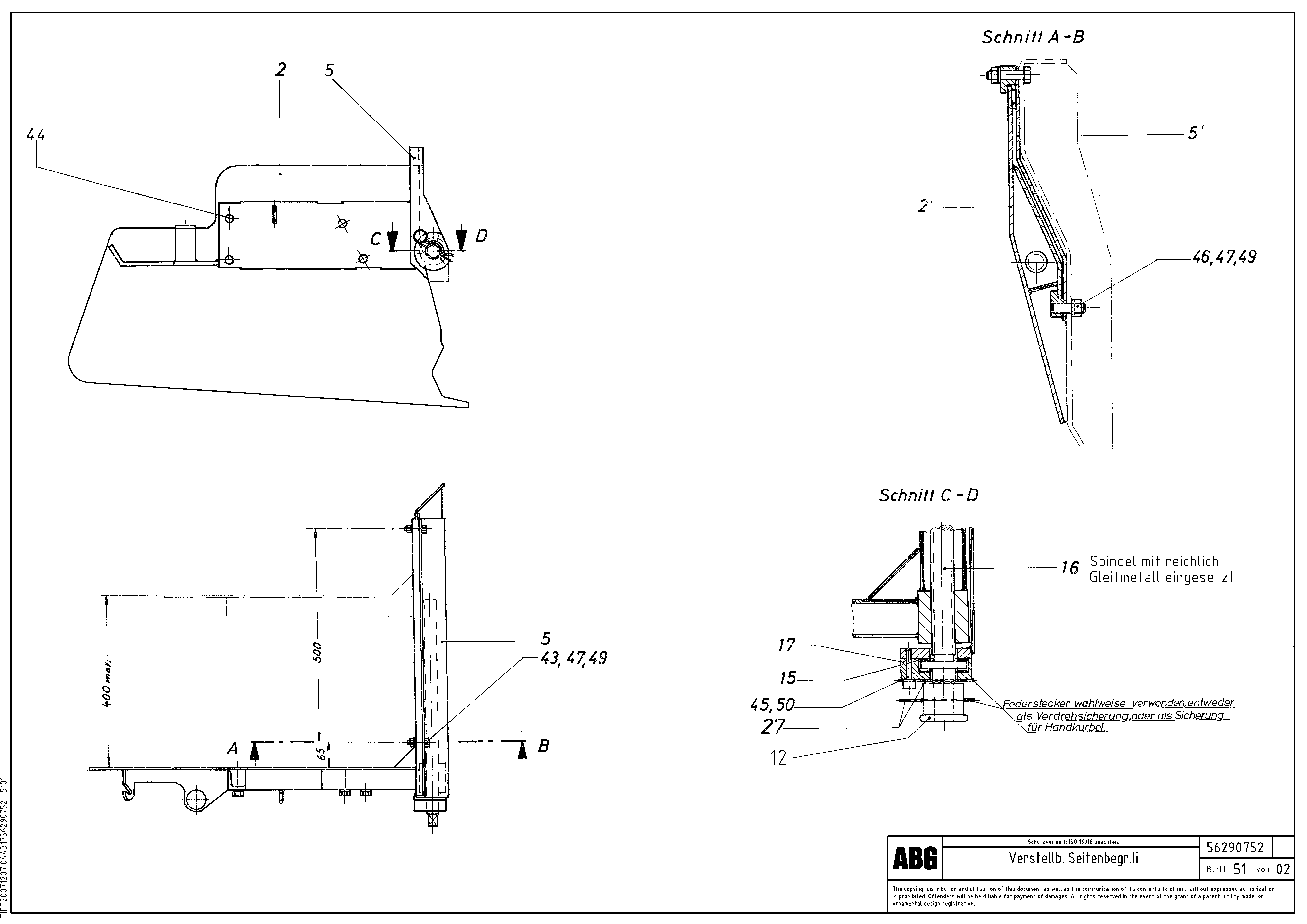 Схема запчастей Volvo ABG8820 - 80595 Side plate for adjustable lateral limitation MB 122 ATT. SCREEDS 2,5 -12,0M ABG8820, ABG8820B