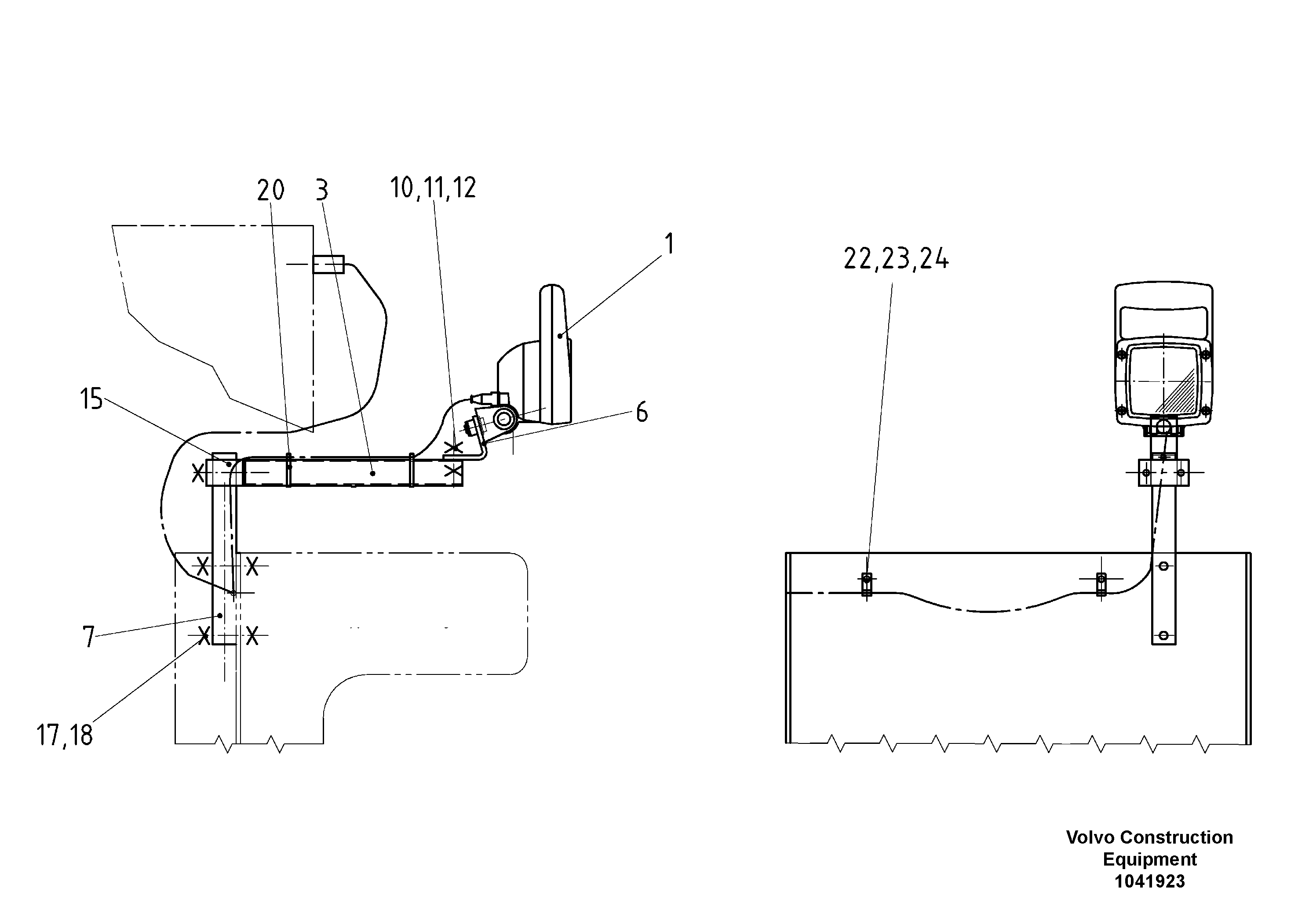 Схема запчастей Volvo ABG9820 - 87623 Additional Rear Lights ABG9820 S/N 20812 -