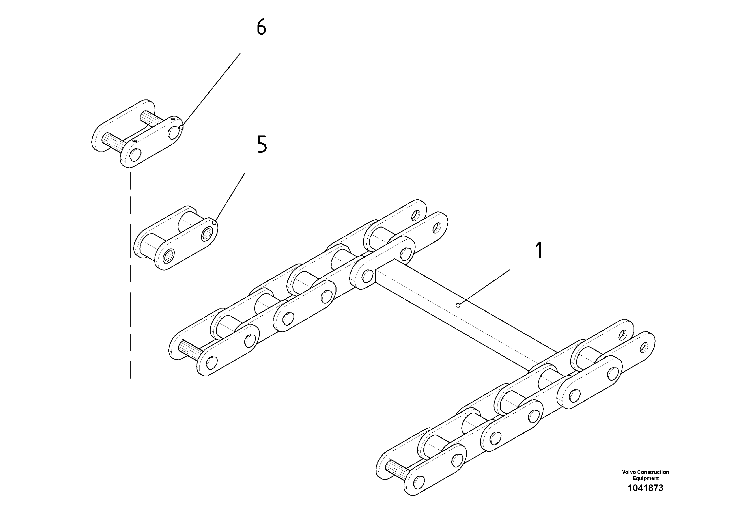 Схема запчастей Volvo ABG9820 - 47847 Double Bushing Conveyor Chain ABG9820 S/N 20812 -