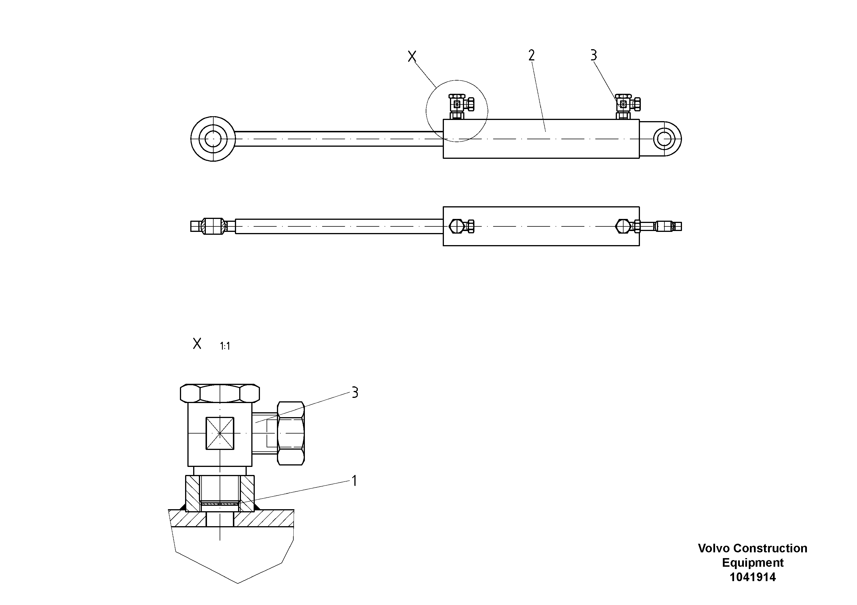 Схема запчастей Volvo ABG9820 - 47851 Hopper Cylinder ABG9820 S/N 20812 -