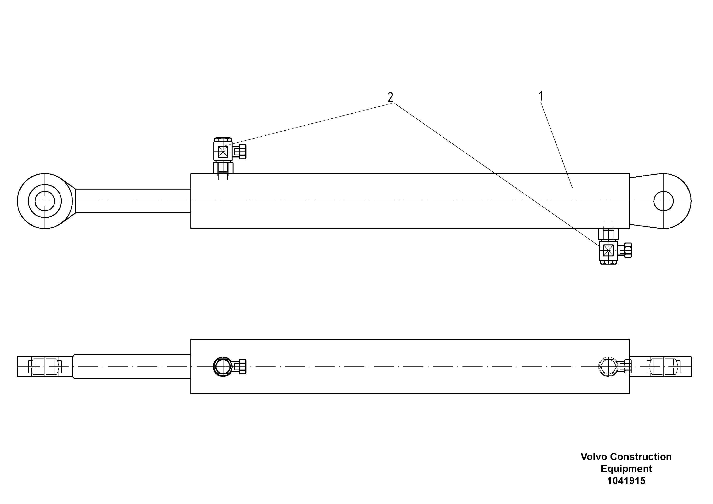 Схема запчастей Volvo ABG9820 - 47852 Levelling Cylinder ABG9820 S/N 20812 -