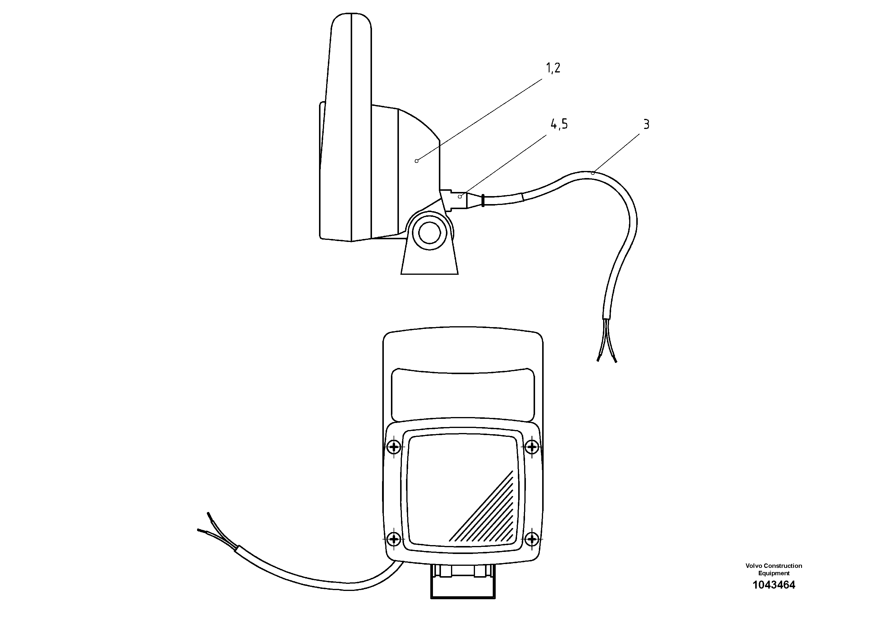 Схема запчастей Volvo ABG9820 - 96109 Additional Work Lights ABG9820 S/N 20812 -