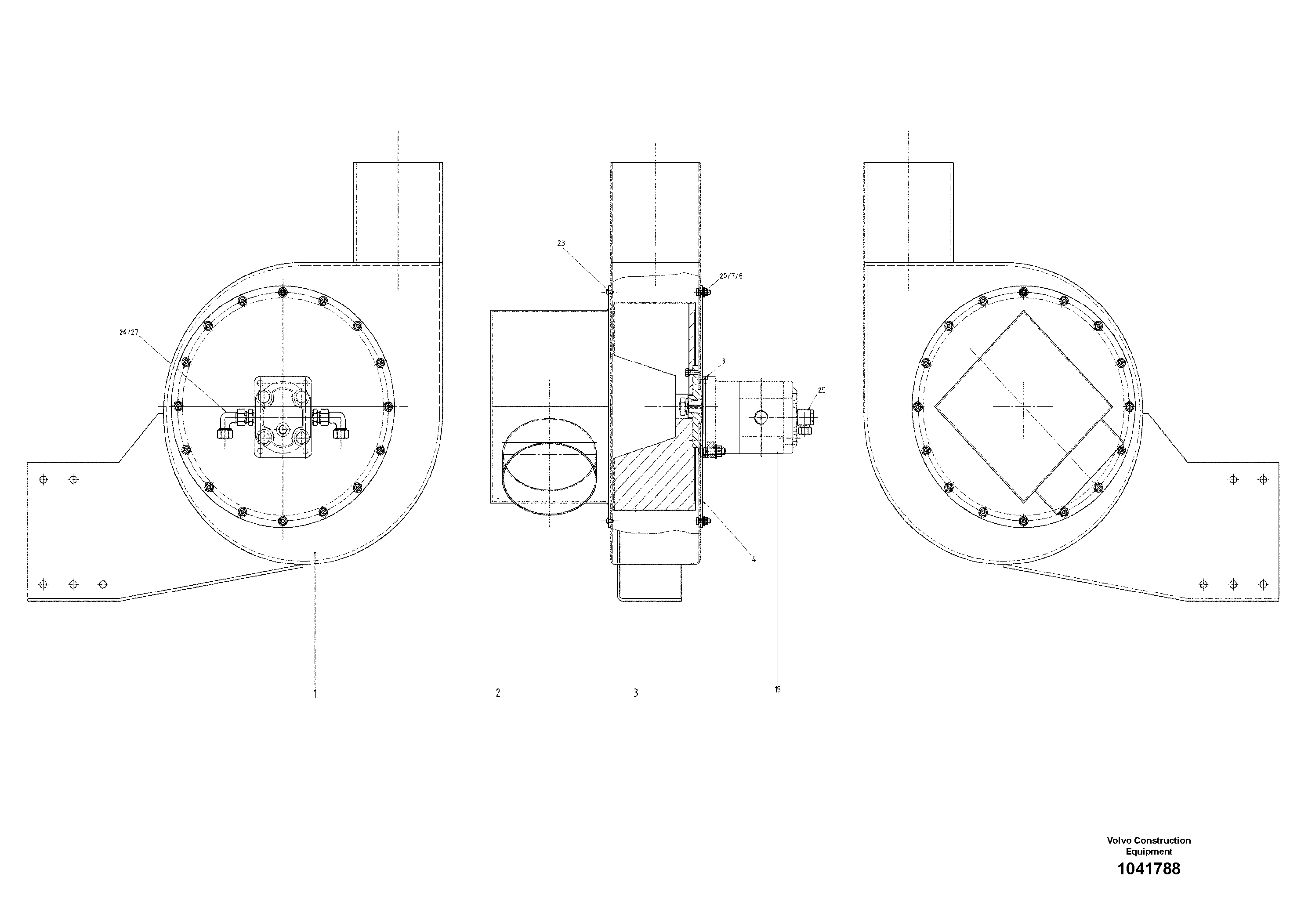 Схема запчастей Volvo ABG9820 - 47858 Fan Assembly ABG9820 S/N 20812 -