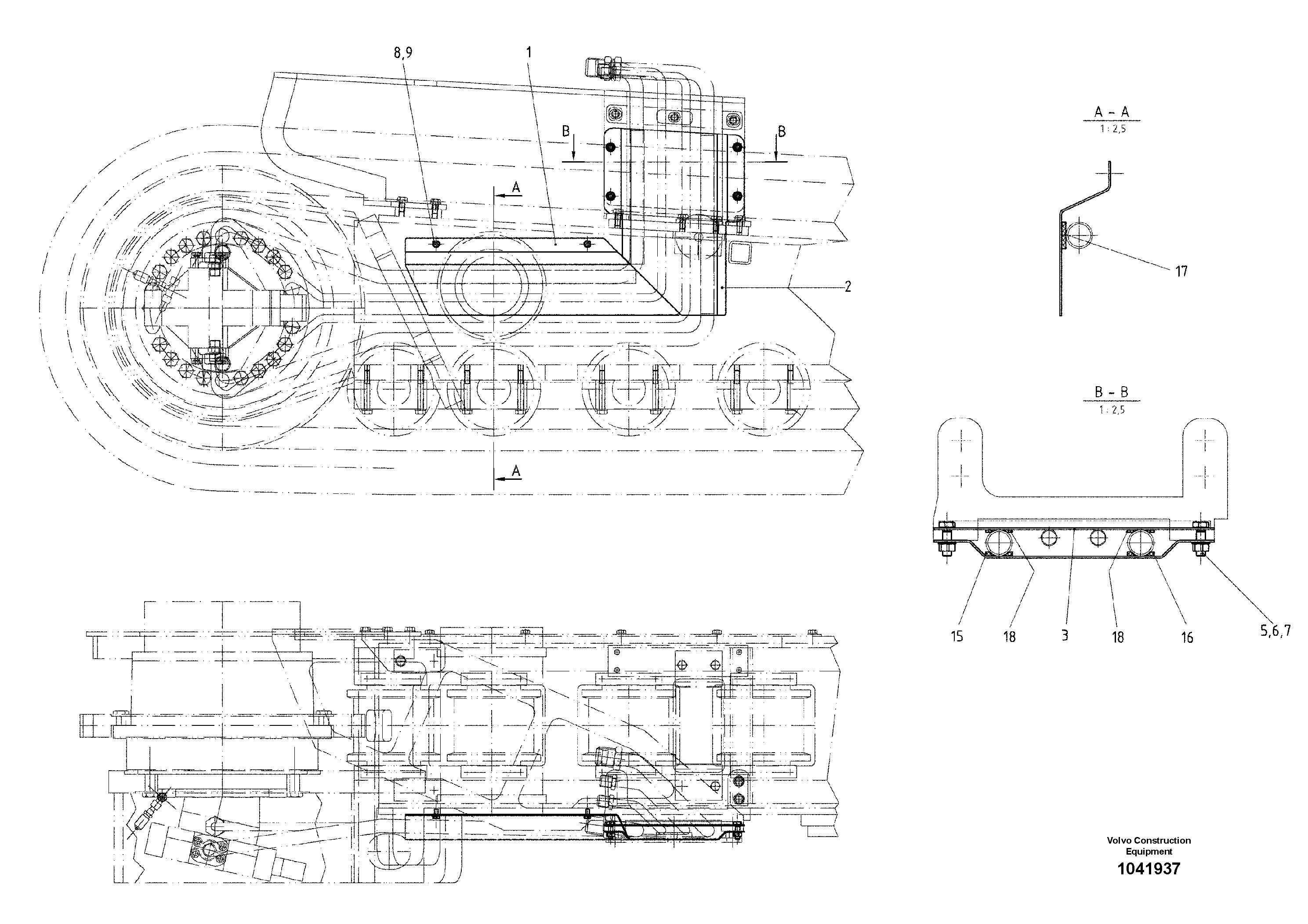 Схема запчастей Volvo ABG9820 - 96314 Cable cover ABG9820 S/N 20812 -