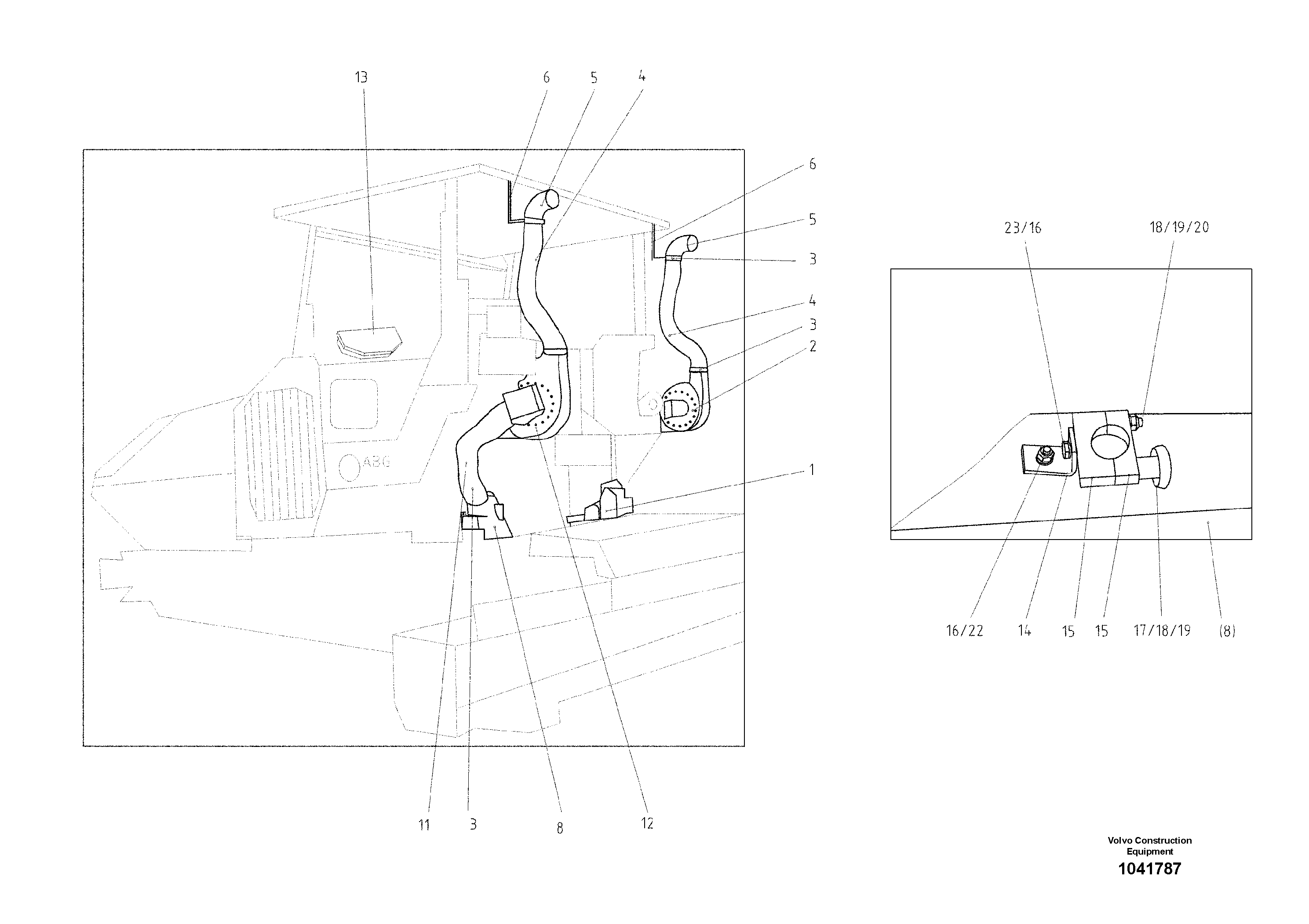 Схема запчастей Volvo ABG9820 - 48464 Fume Extractor ABG9820 S/N 20812 -