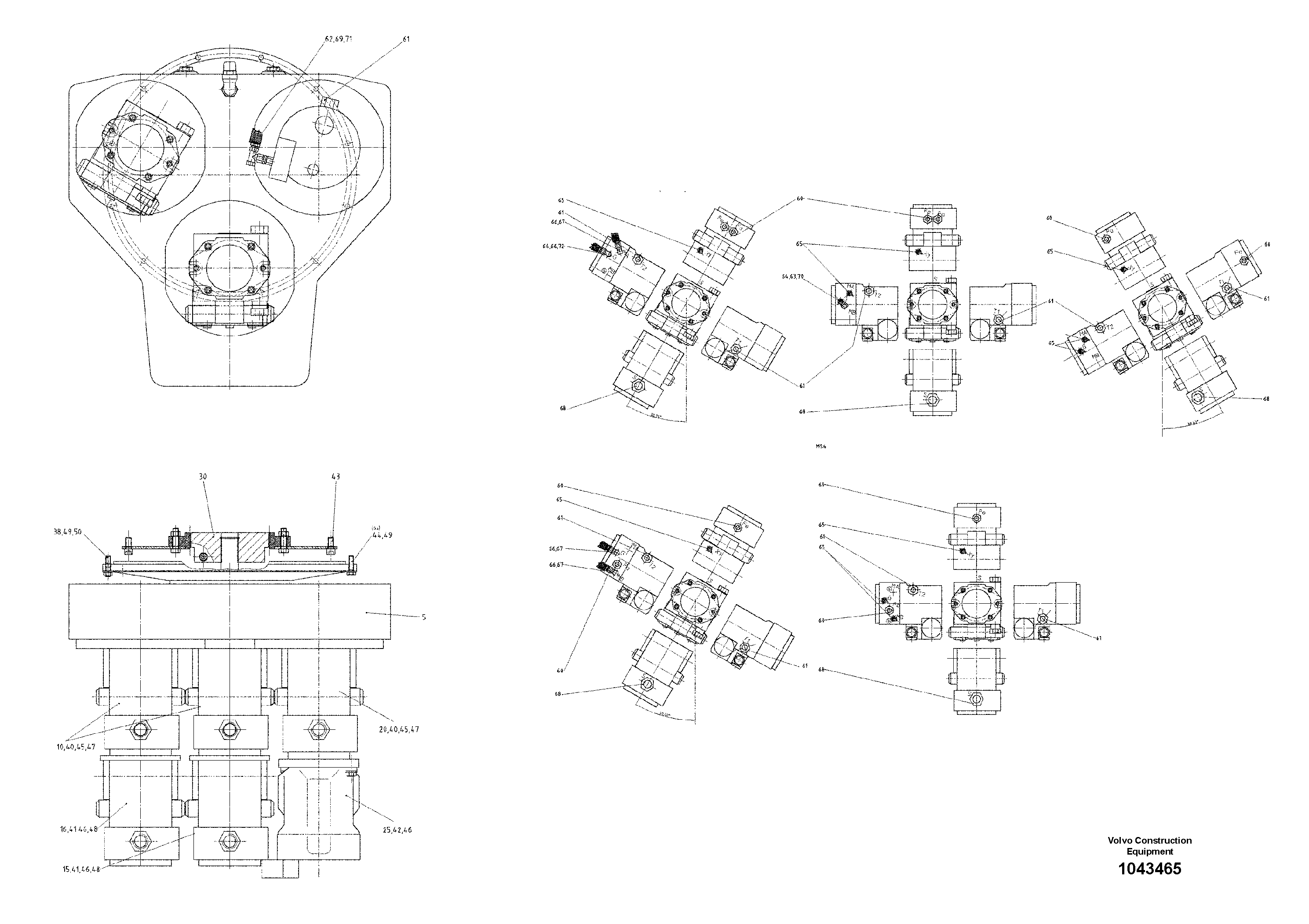 Схема запчастей Volvo ABG9820 - 91850 Pump Distributor Gear ABG9820 S/N 20812 -