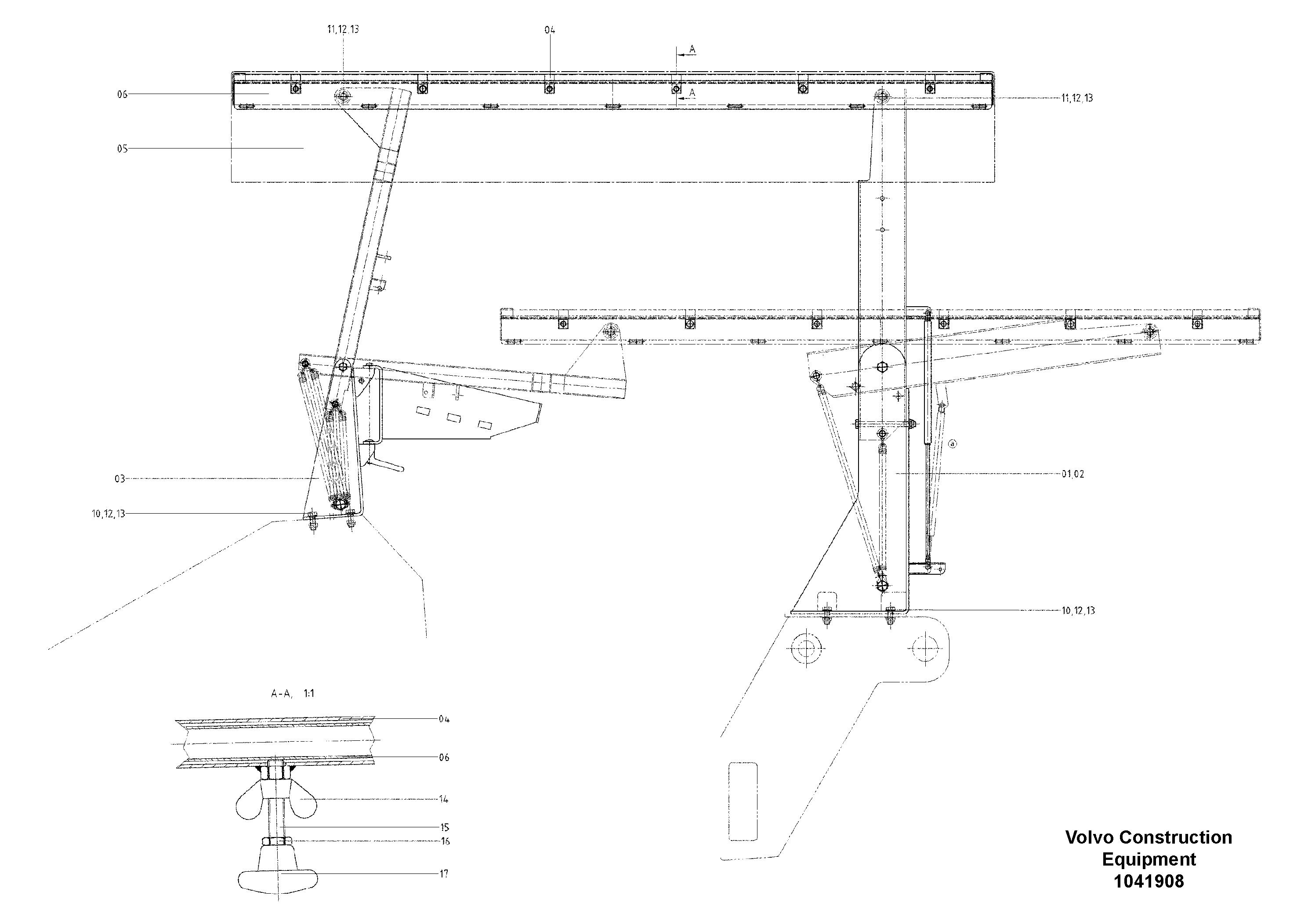 Схема запчастей Volvo ABG9820 - 95025 Canopy ABG9820 S/N 20812 -