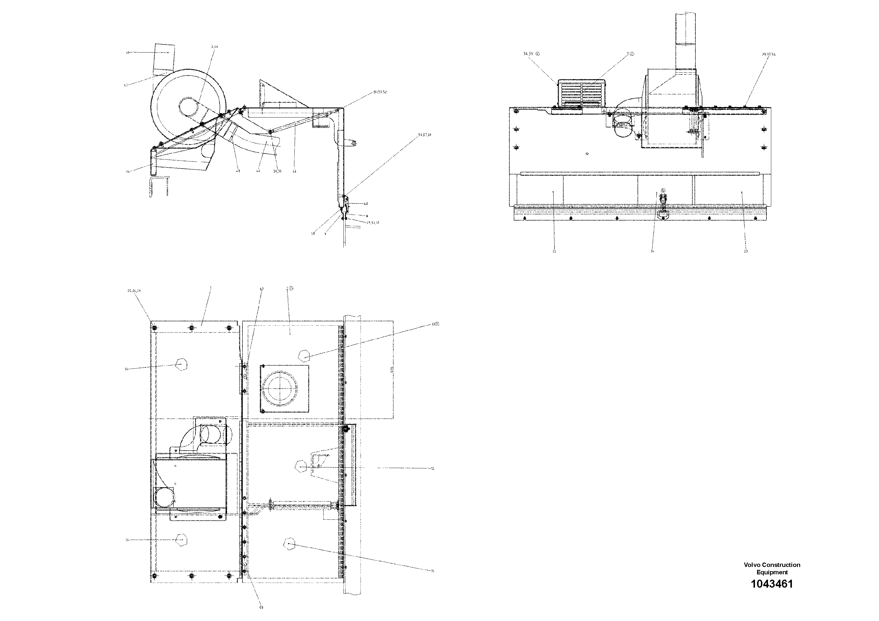 Схема запчастей Volvo ABG9820 - 91814 Engine hood ABG9820 S/N 20812 -