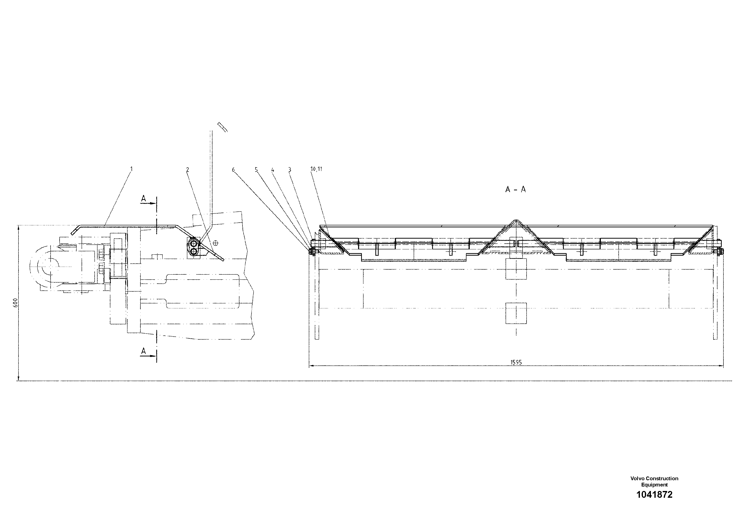 Схема запчастей Volvo ABG9820 - 94115 Front Flap Assembly ABG9820 S/N 20812 -