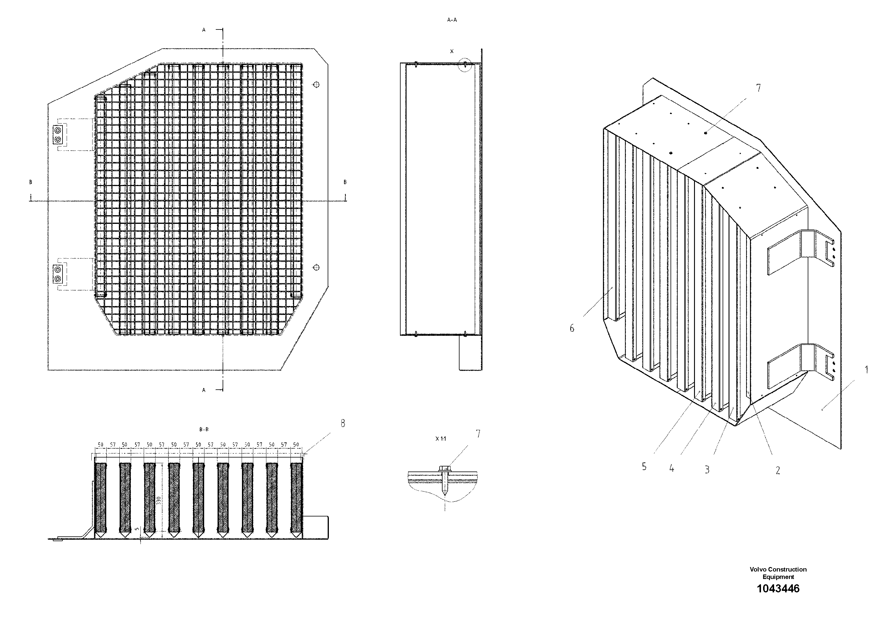 Схема запчастей Volvo ABG9820 - 97892 Side Wing ABG9820 S/N 20812 -