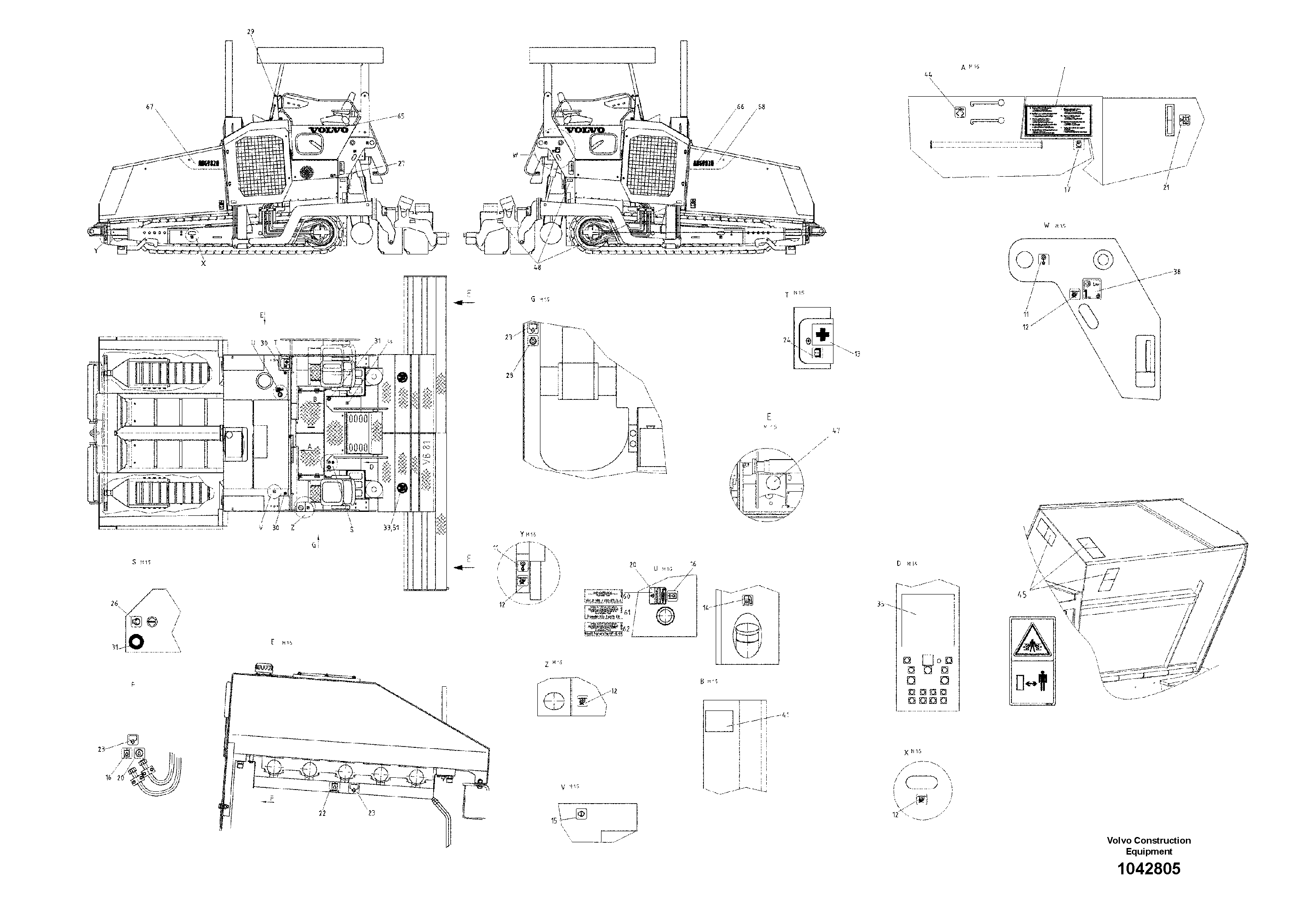 Схема запчастей Volvo ABG9820 - 99947 Signs ABG9820 S/N 20812 -