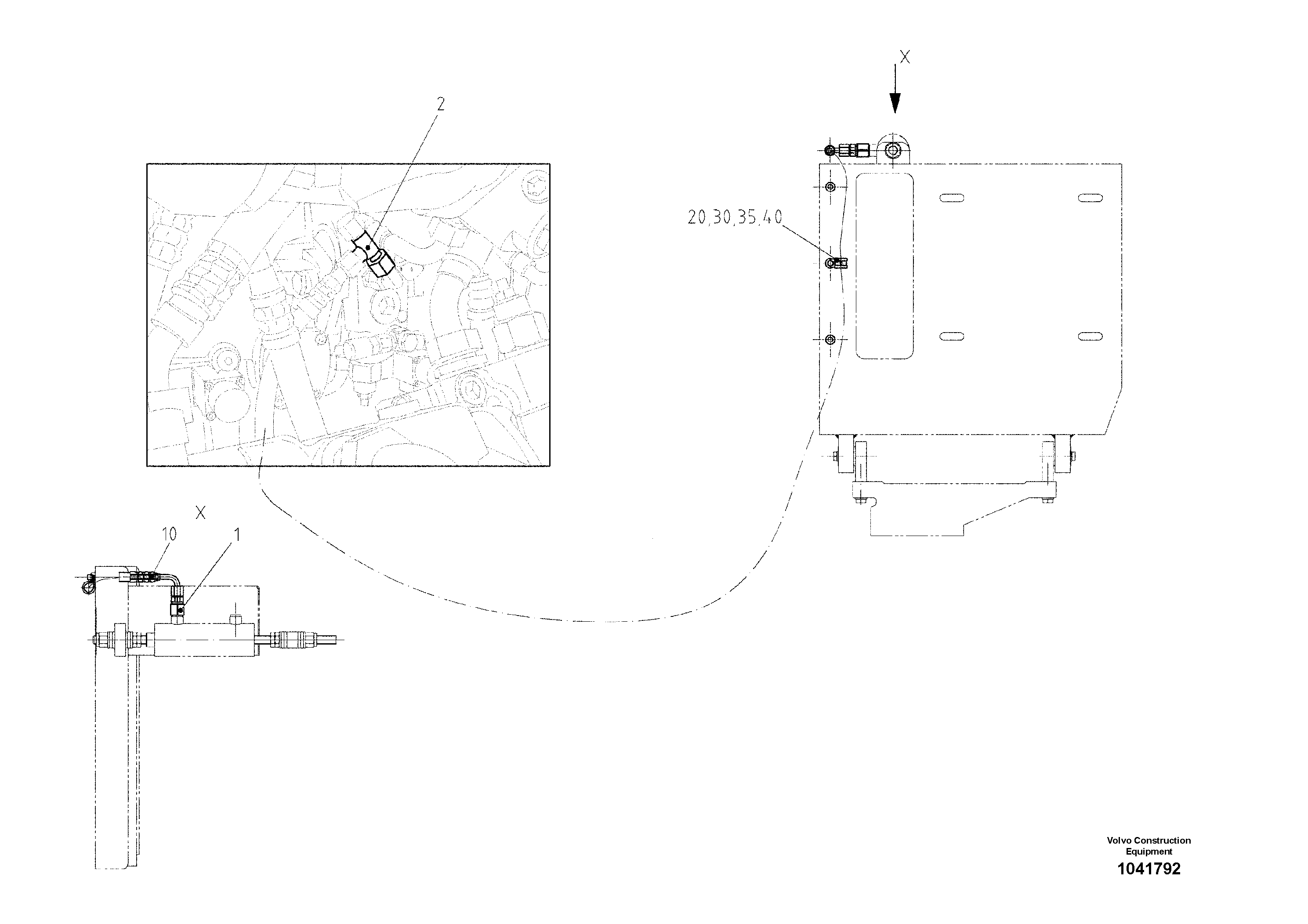 Схема запчастей Volvo ABG9820 - 98818 Hose Line ABG9820 S/N 20812 -
