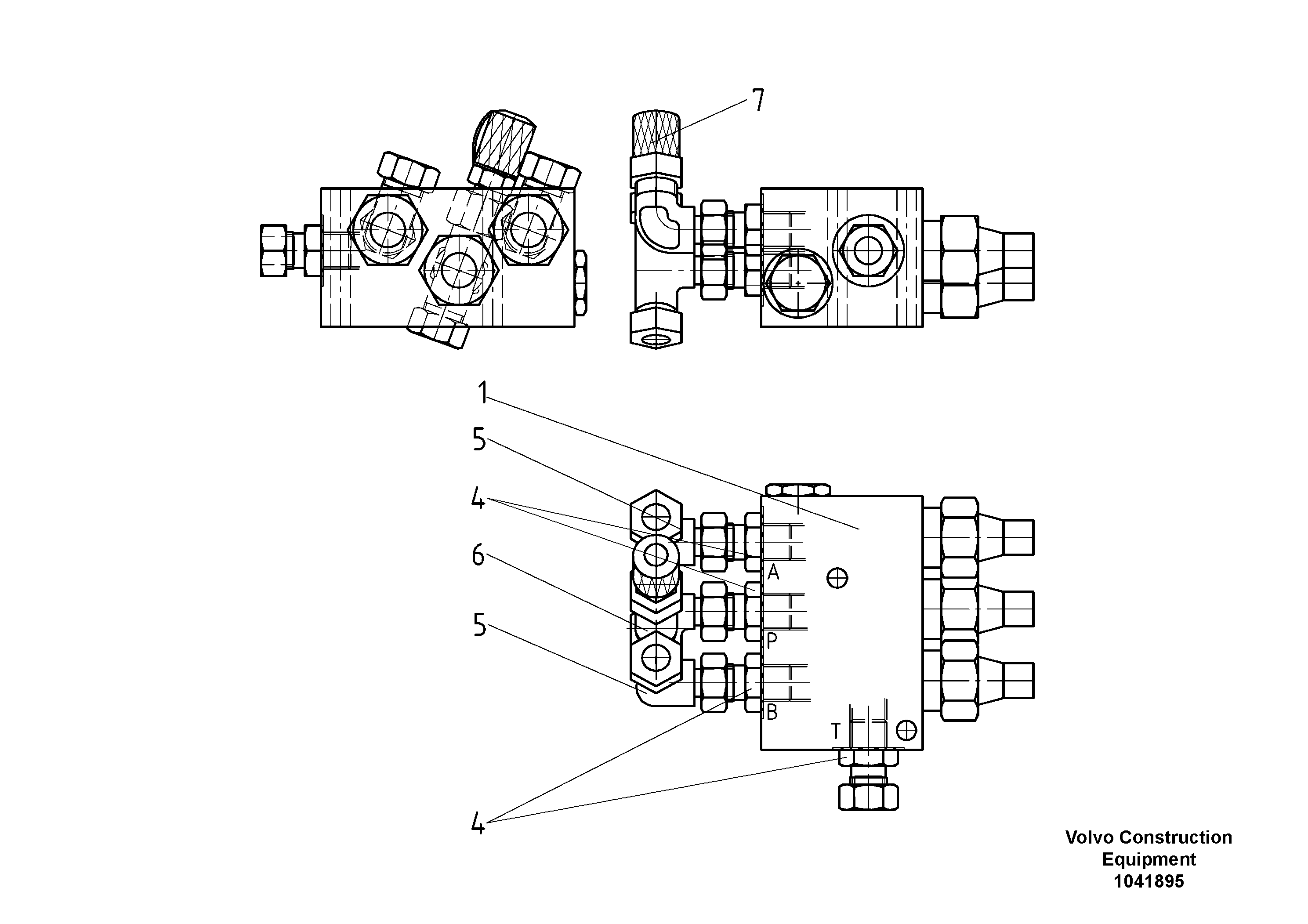 Схема запчастей Volvo ABG9820 - 93901 Valve block Crawler Tension ABG9820 S/N 20812 -
