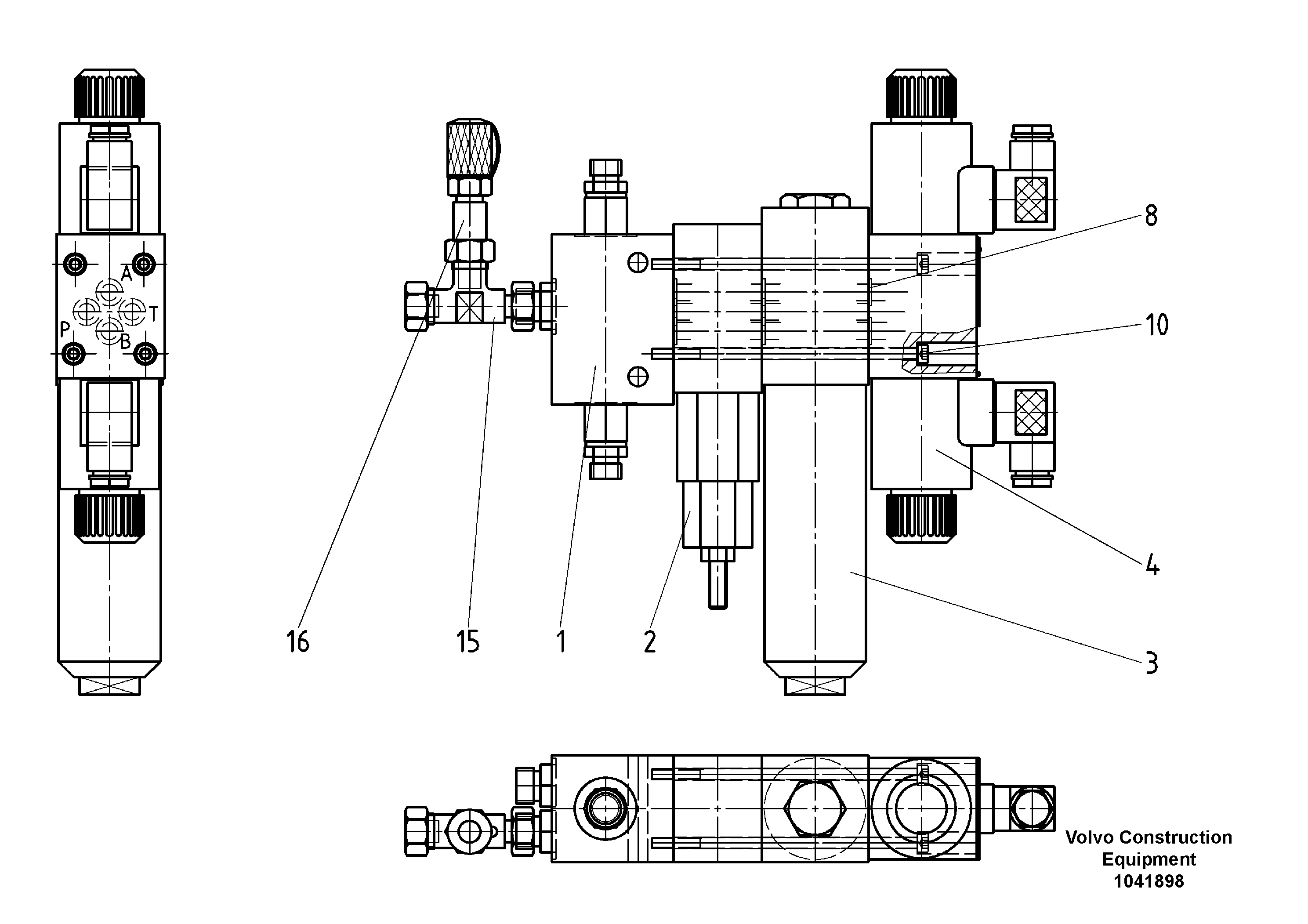 Схема запчастей Volvo ABG9820 - 94082 Valve block Levelling system ABG9820 S/N 20812 -